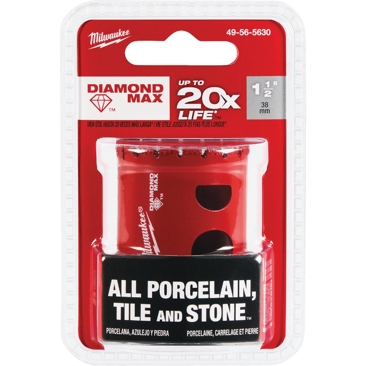 Milwaukee Diamond Plus 1-1/2 In. Diamond Grit Hole Saw Image 7