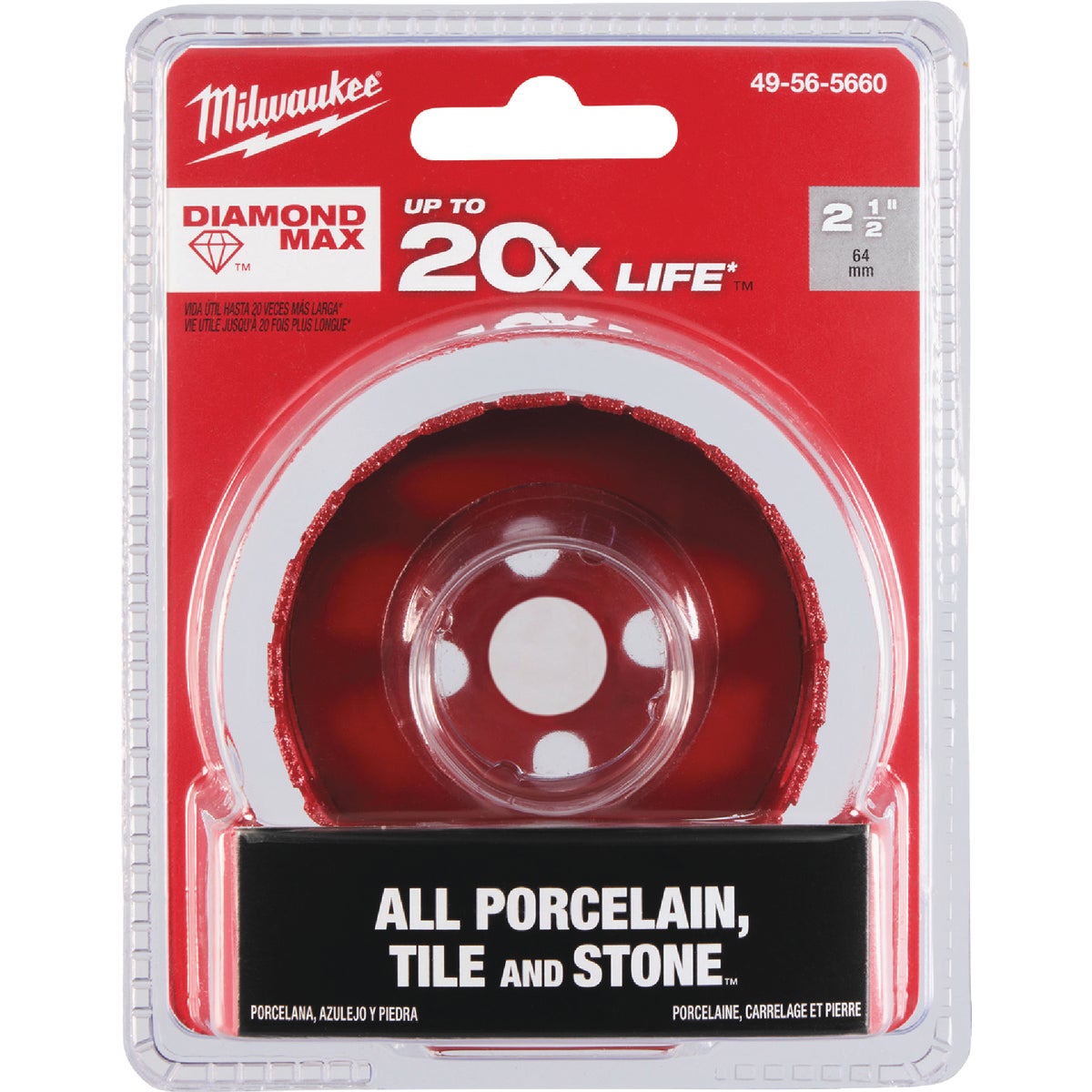 Milwaukee Diamond Plus 2-1/2 In. Diamond Grit Hole Saw Image 7