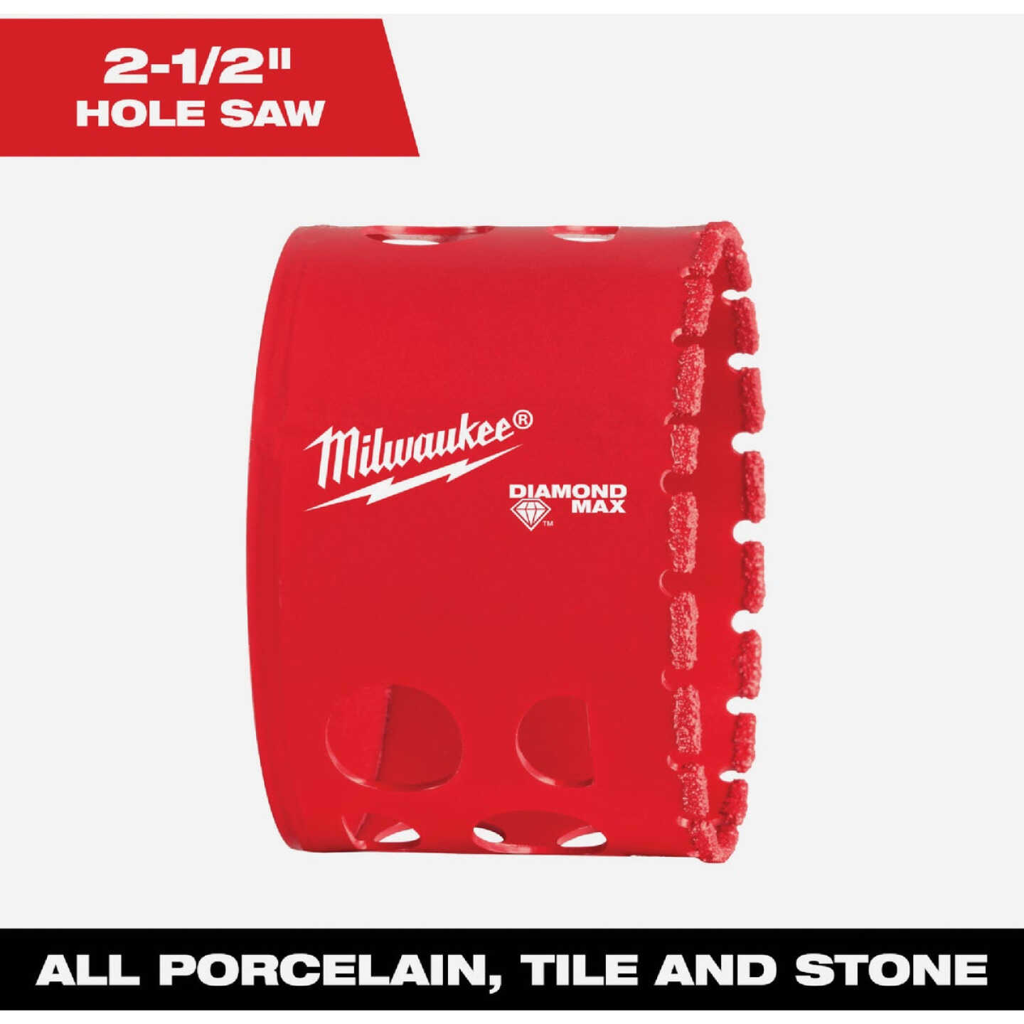 Milwaukee Diamond Plus 2-1/2 In. Diamond Grit Hole Saw Image 1