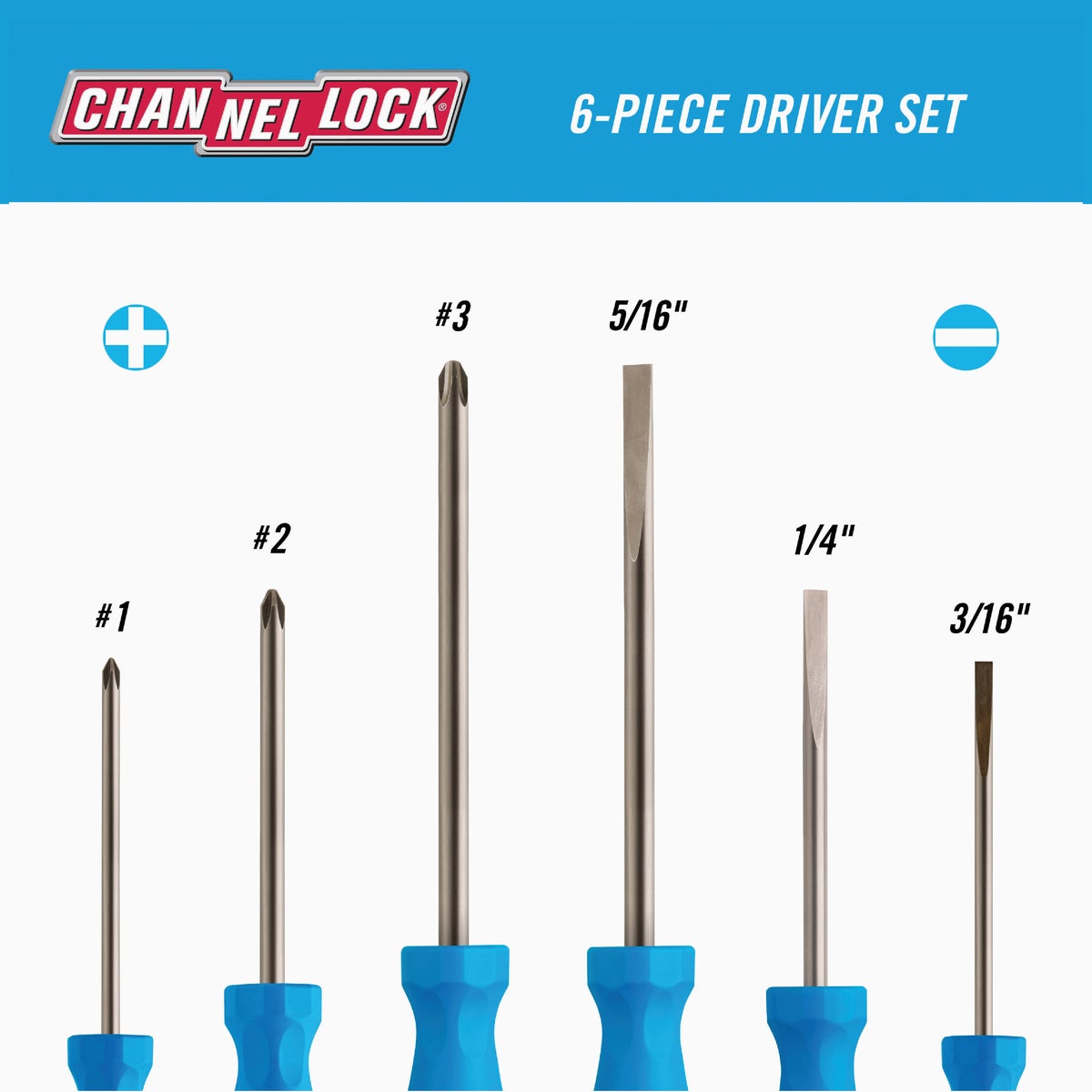 Channellock Professional Screwdriver Set (6-Piece) Image 2