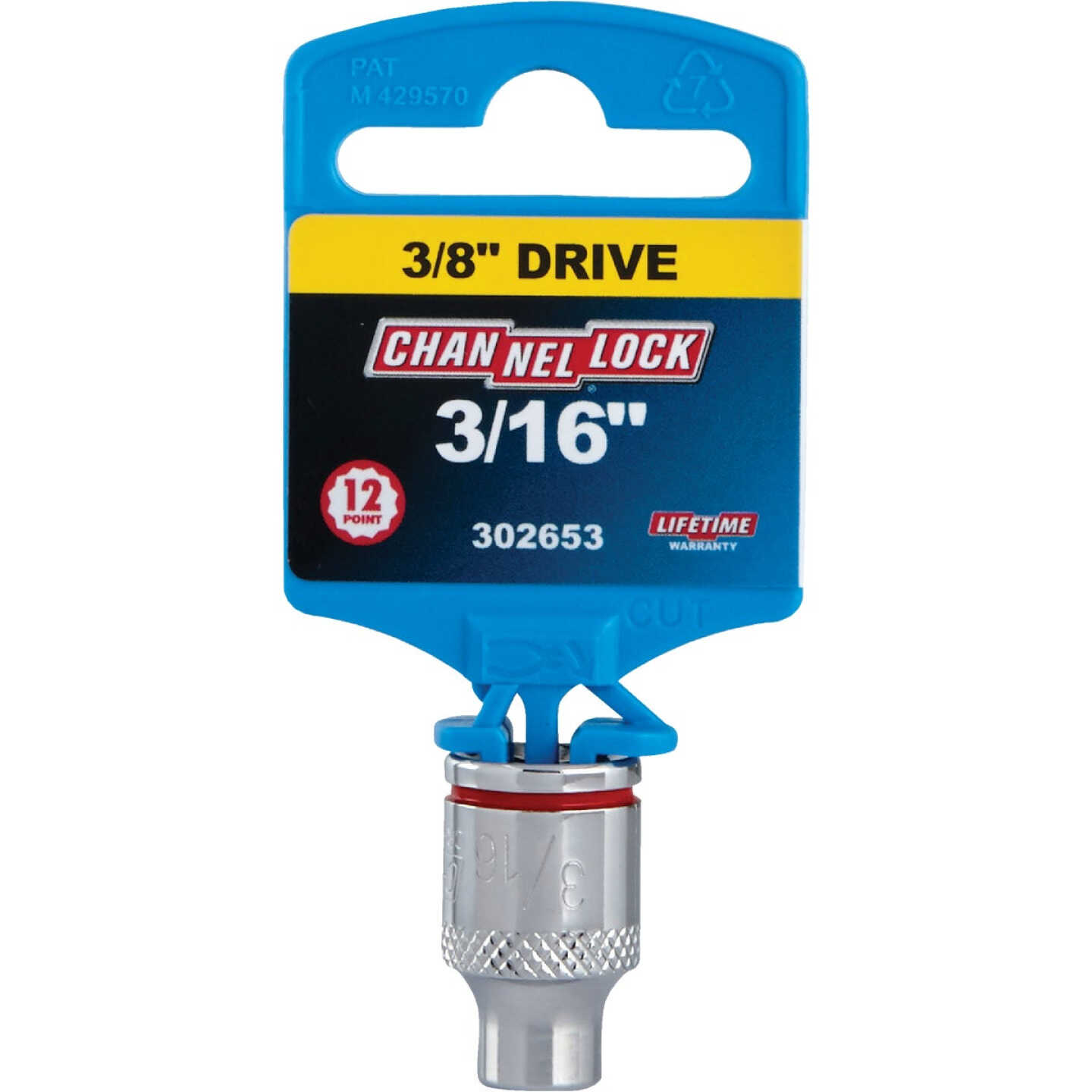 Channellock 3/8 In. Drive 3/16 In. 12-Point Shallow Standard Socket Image 2