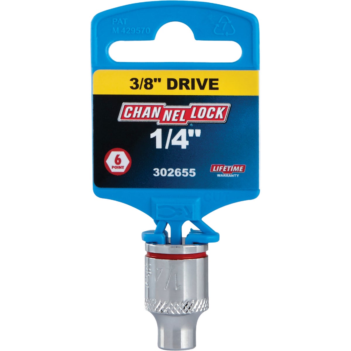 Channellock 3/8 In. Drive 1/4 In. 6-Point Shallow Standard Socket Image 2
