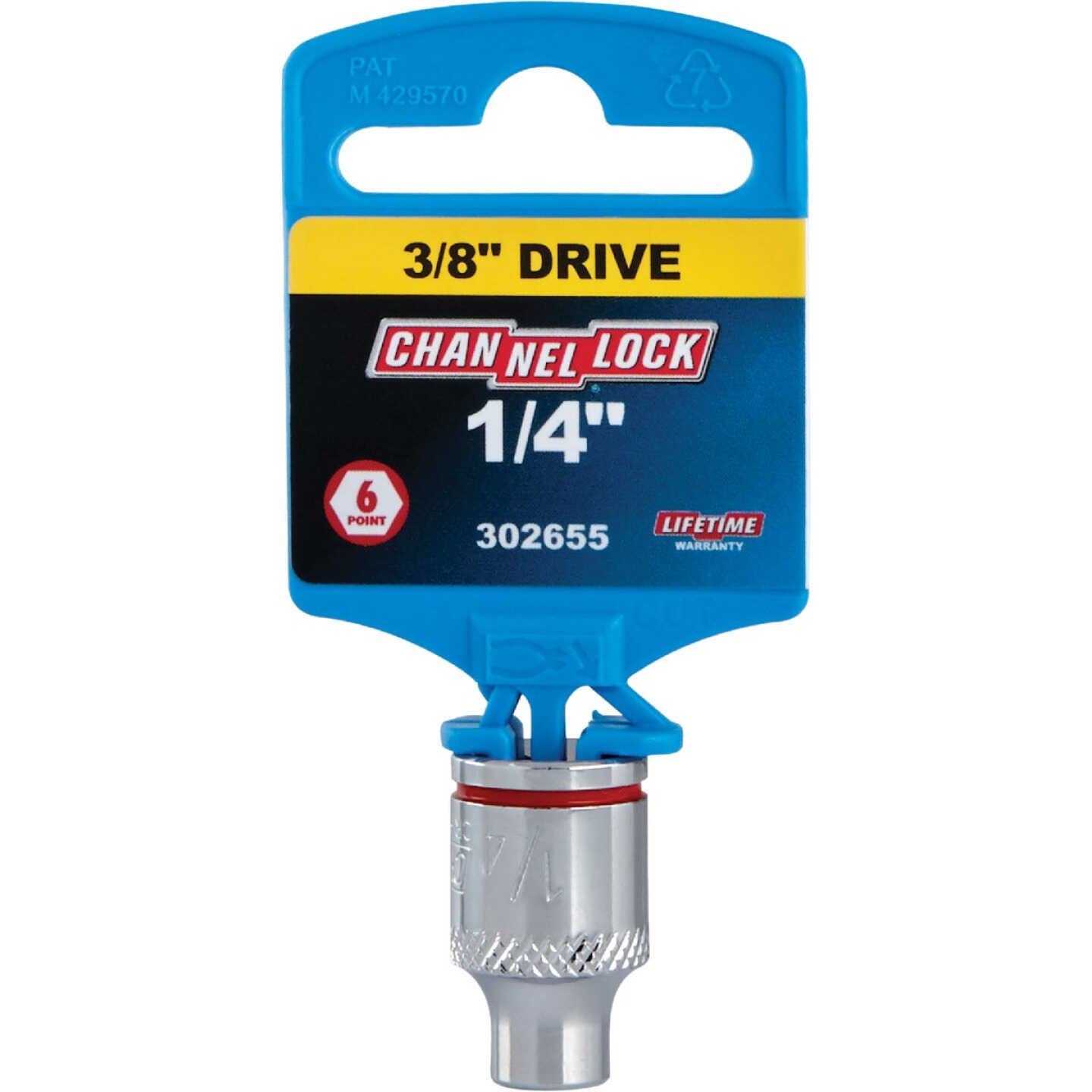 Channellock 3/8 In. Drive 1/4 In. 6-Point Shallow Standard Socket Image 2