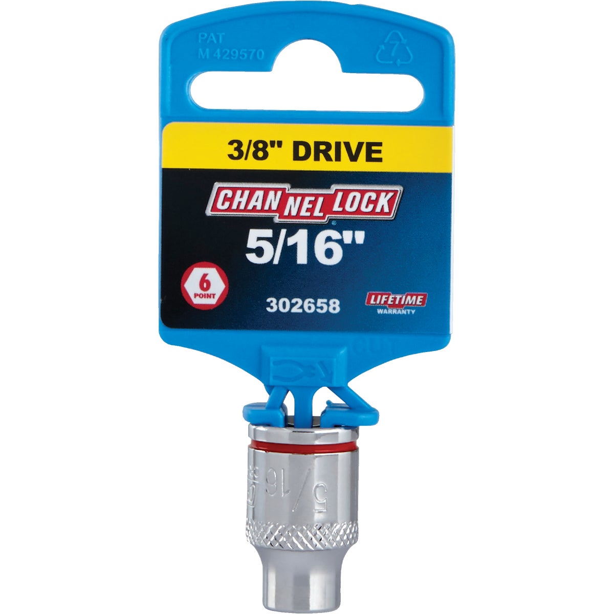 Channellock 3/8 In. Drive 5/16 In. 6-Point Shallow Standard Socket Image 2