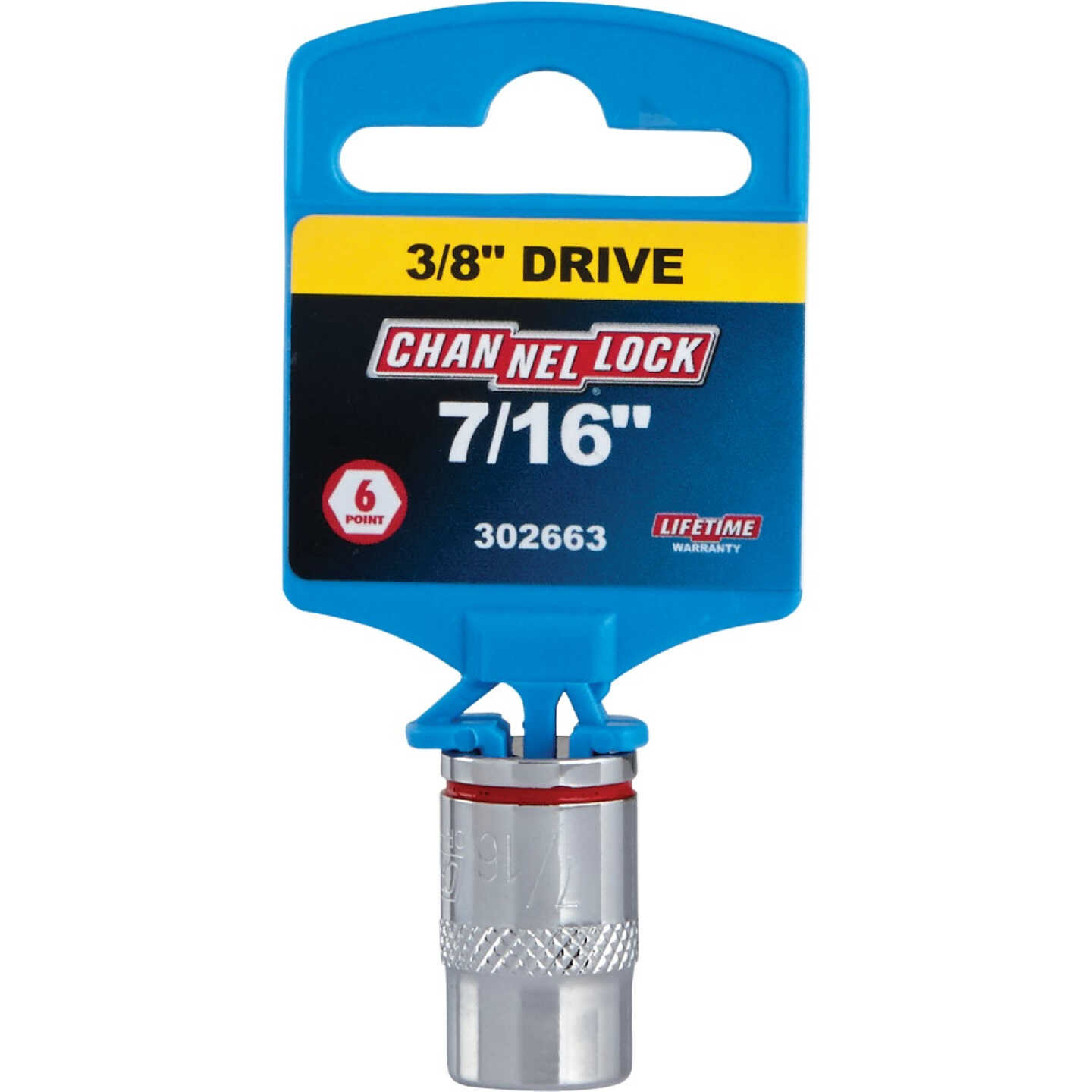 Channellock 3/8 In. Drive 7/16 In. 6-Point Shallow Standard Socket Image 2