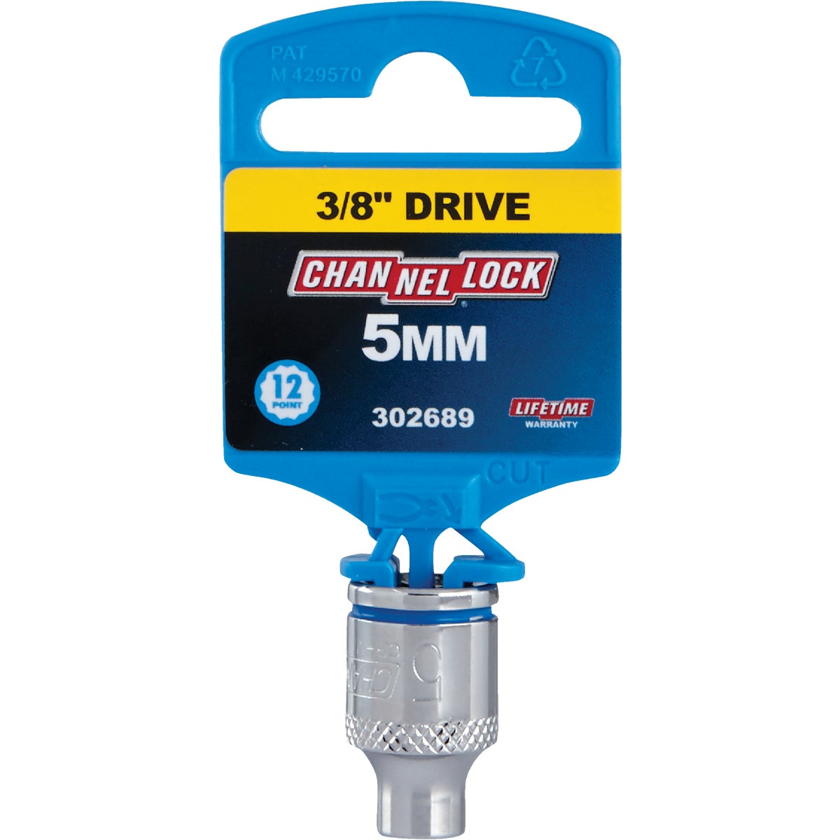 Channellock 3/8 In. Drive 5 mm 12-Point Shallow Metric Socket Image 2