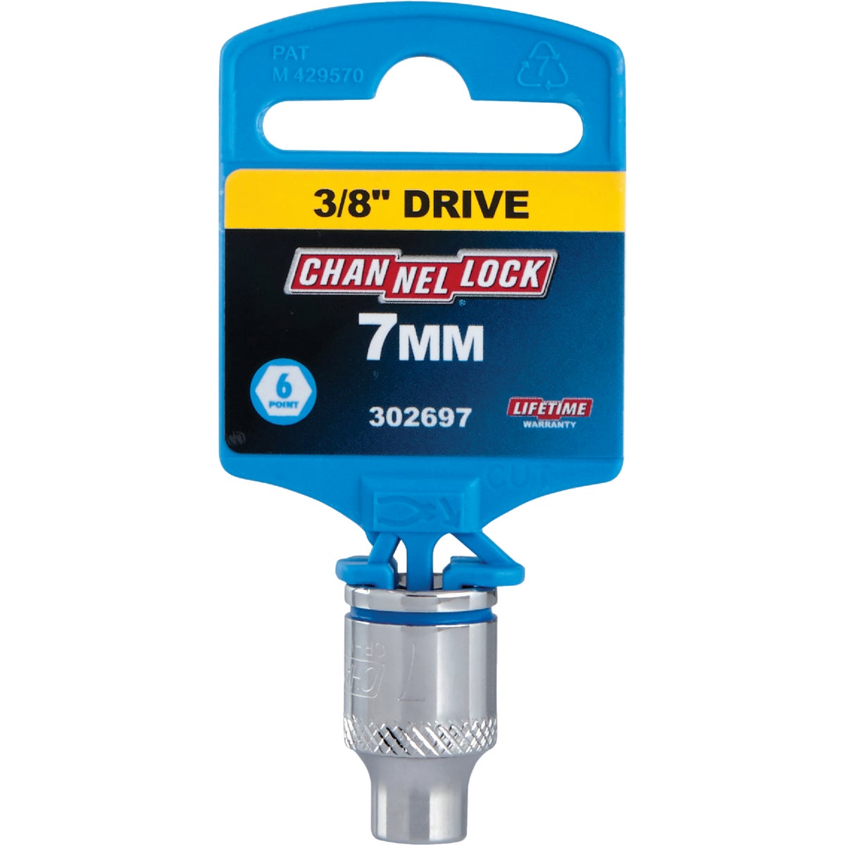Channellock 3/8 In. Drive 7 mm 6-Point Shallow Metric Socket Image 2