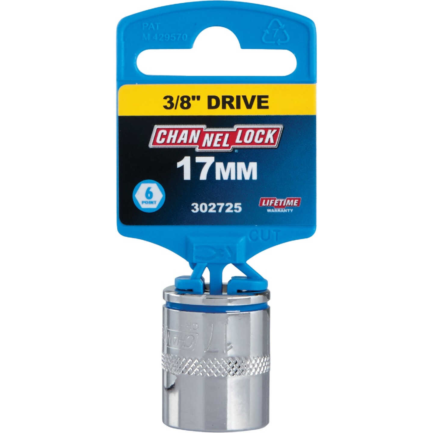 Channellock 3/8 In. Drive 17 mm 6-Point Shallow Metric Socket Image 2