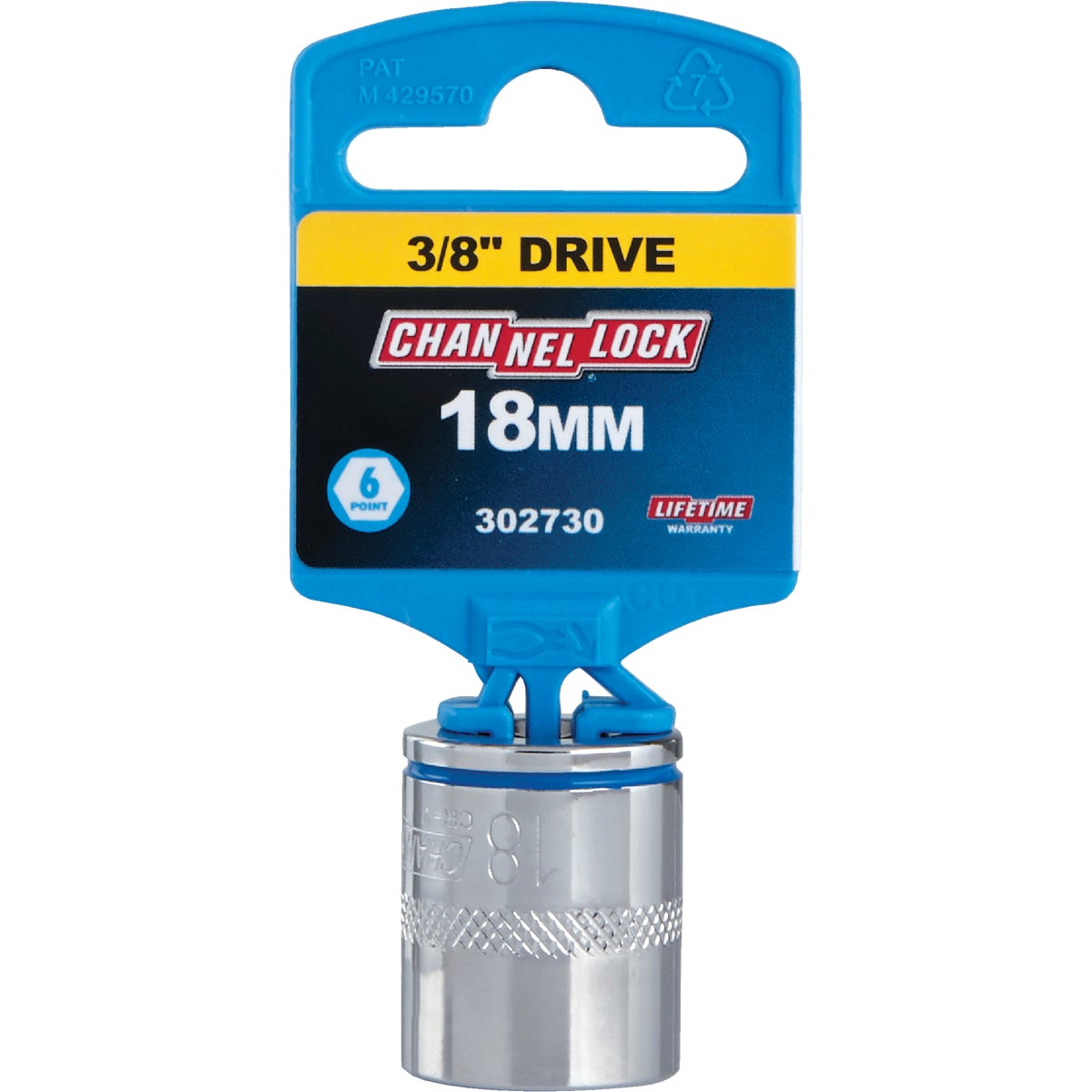 Channellock 3/8 In. Drive 18 mm 6-Point Shallow Metric Socket Image 2