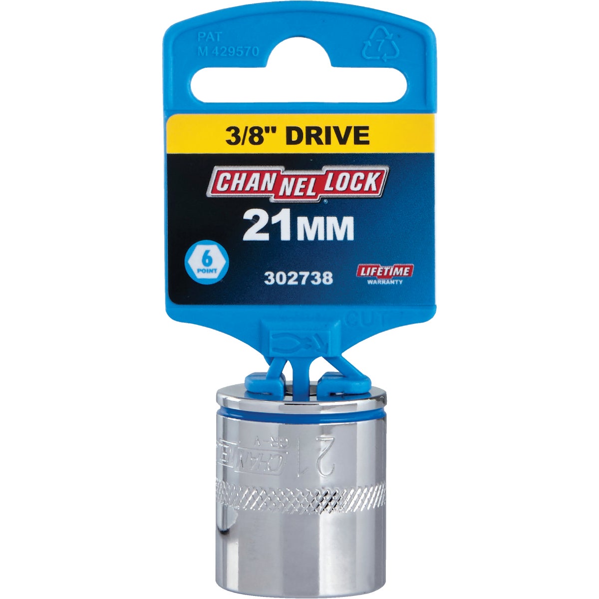 Channellock 3/8 In. Drive 21 mm 6-Point Shallow Metric Socket Image 2