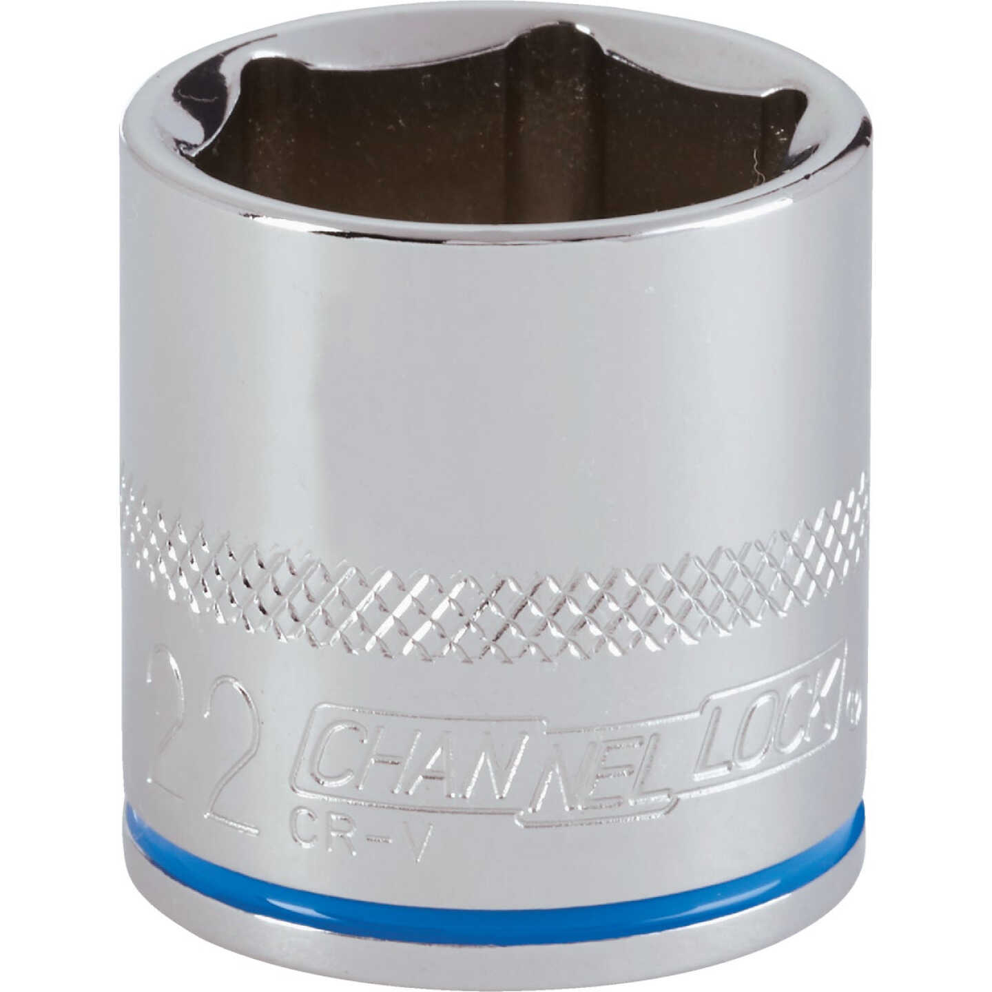 Channellock 3/8 In. Drive 22 mm 6-Point Shallow Metric Socket Image 1