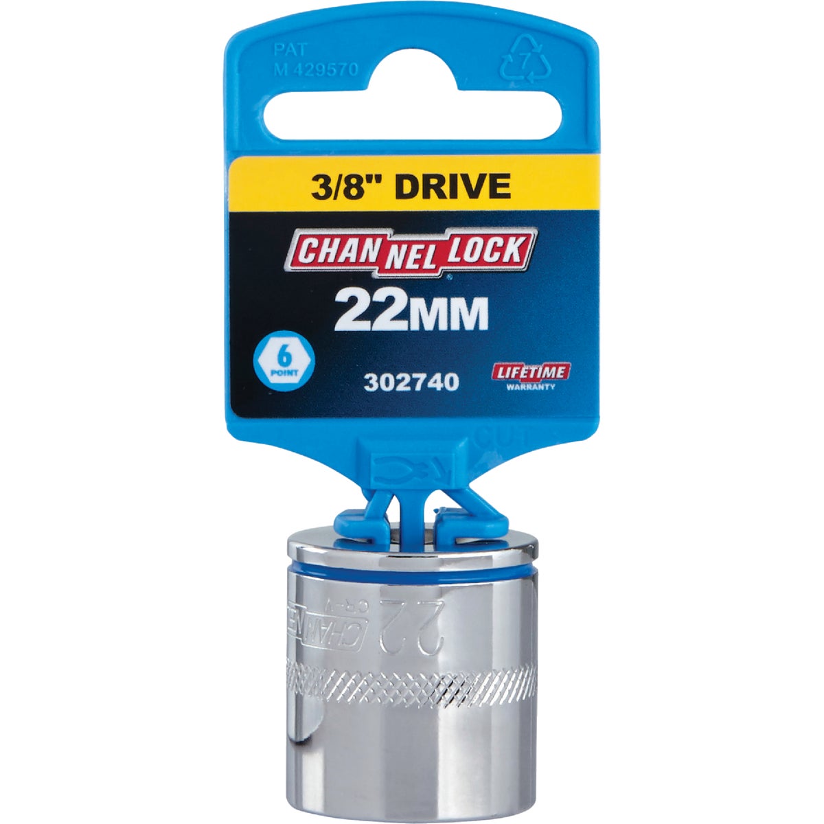 Channellock 3/8 In. Drive 22 mm 6-Point Shallow Metric Socket Image 2