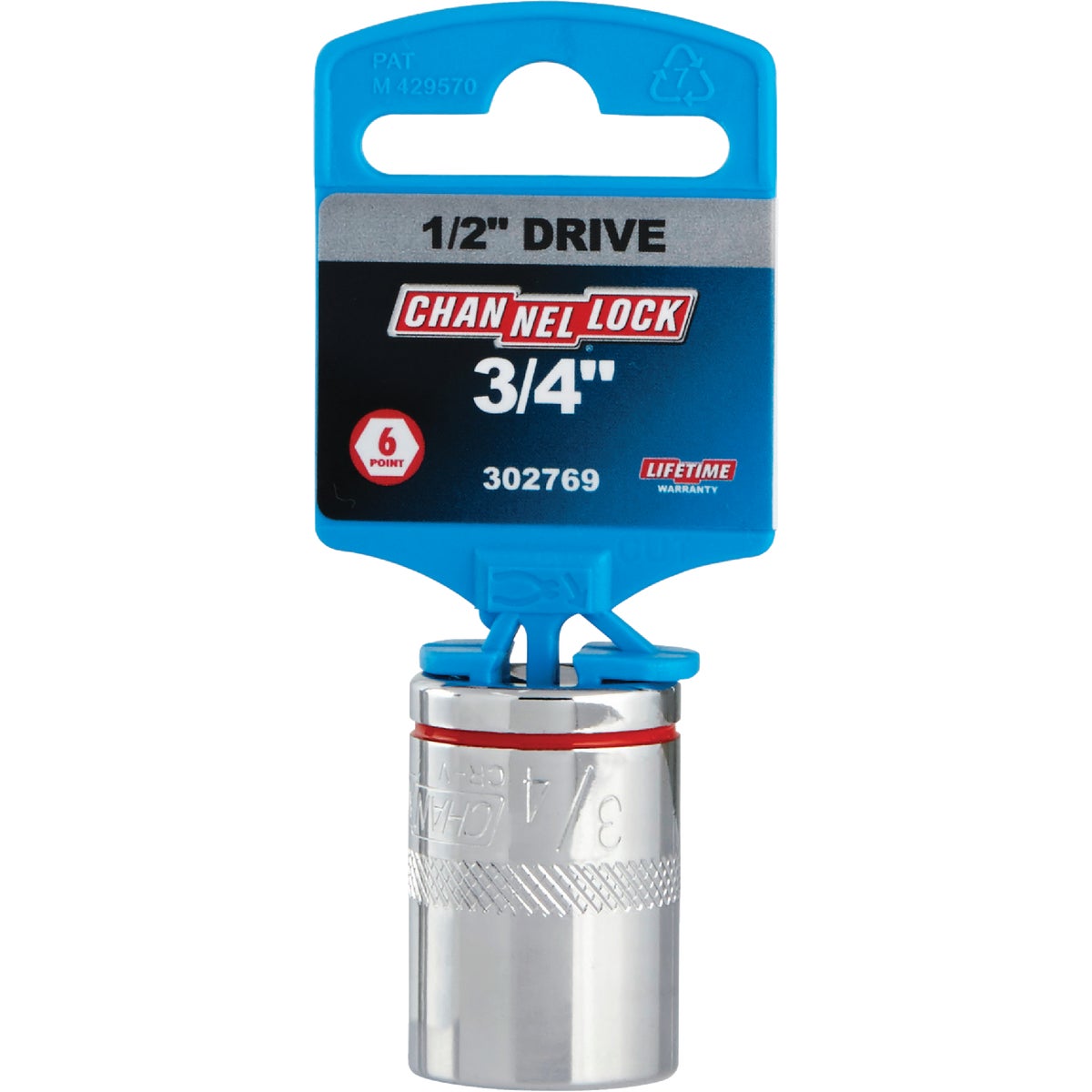 Channellock 1/2 In. Drive 3/4 In. 6-Point Shallow Standard Socket Image 2