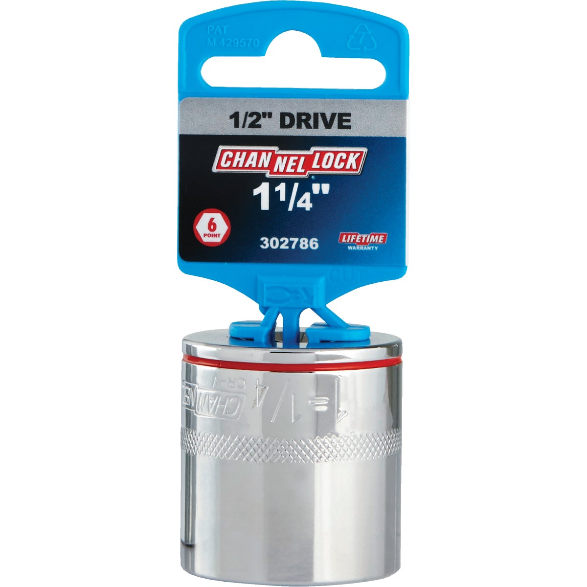 Channellock 1/2 In. Drive 1-1/4 In. 6-Point Shallow Standard Socket Image 2