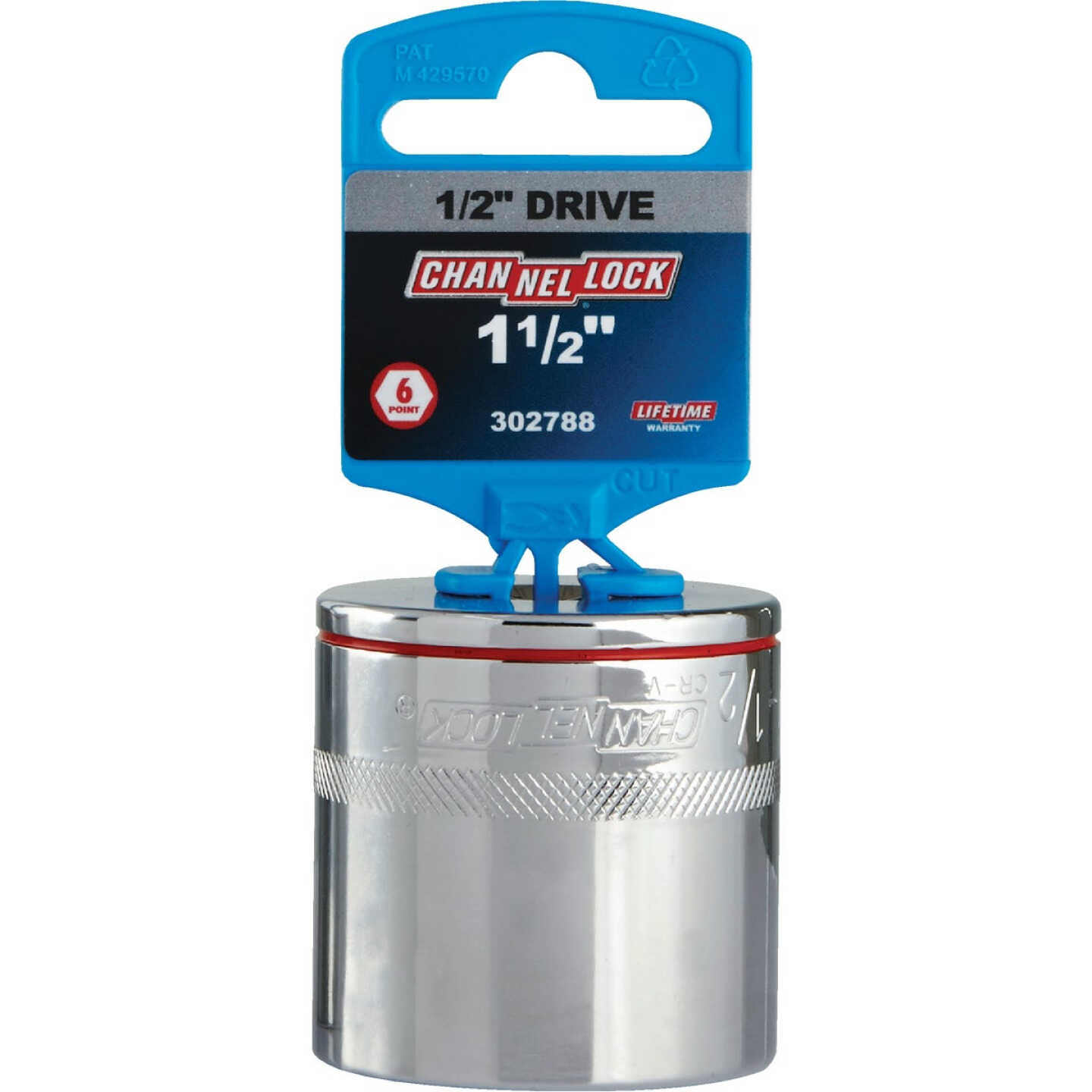 Channellock 1/2 In. Drive 1-1/2 In. 6-Point Shallow Standard Socket Image 2