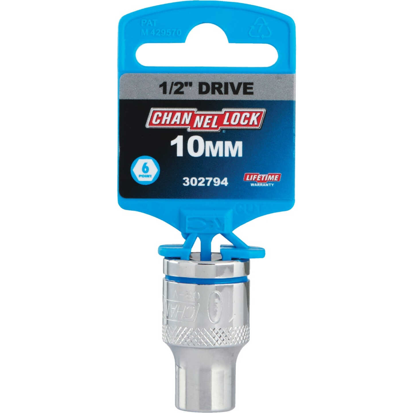 Channellock 1/2 In. Drive 10 mm 6-Point Shallow Metric Socket Image 2