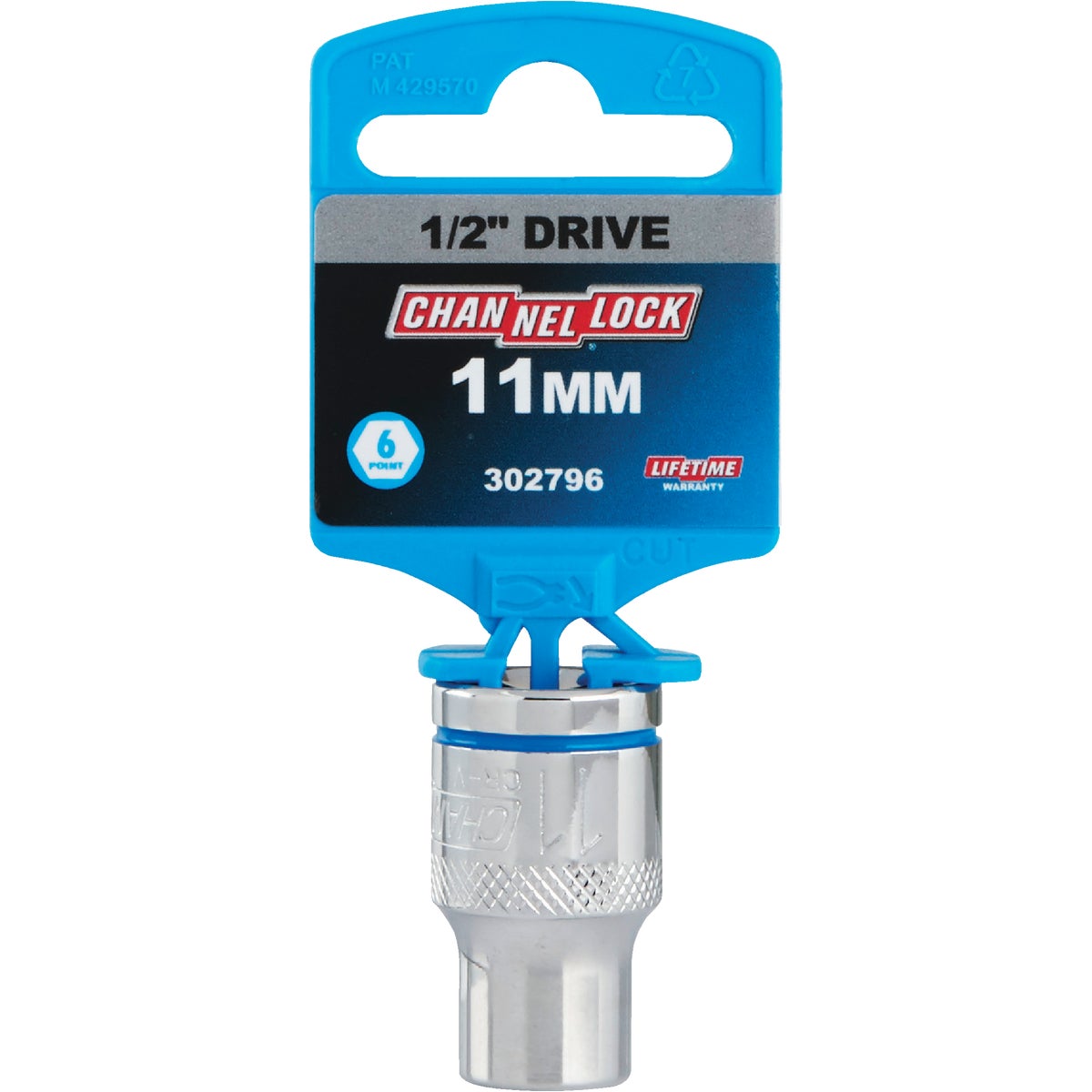 Channellock 1/2 In. Drive 11 mm 6-Point Shallow Metric Socket Image 2