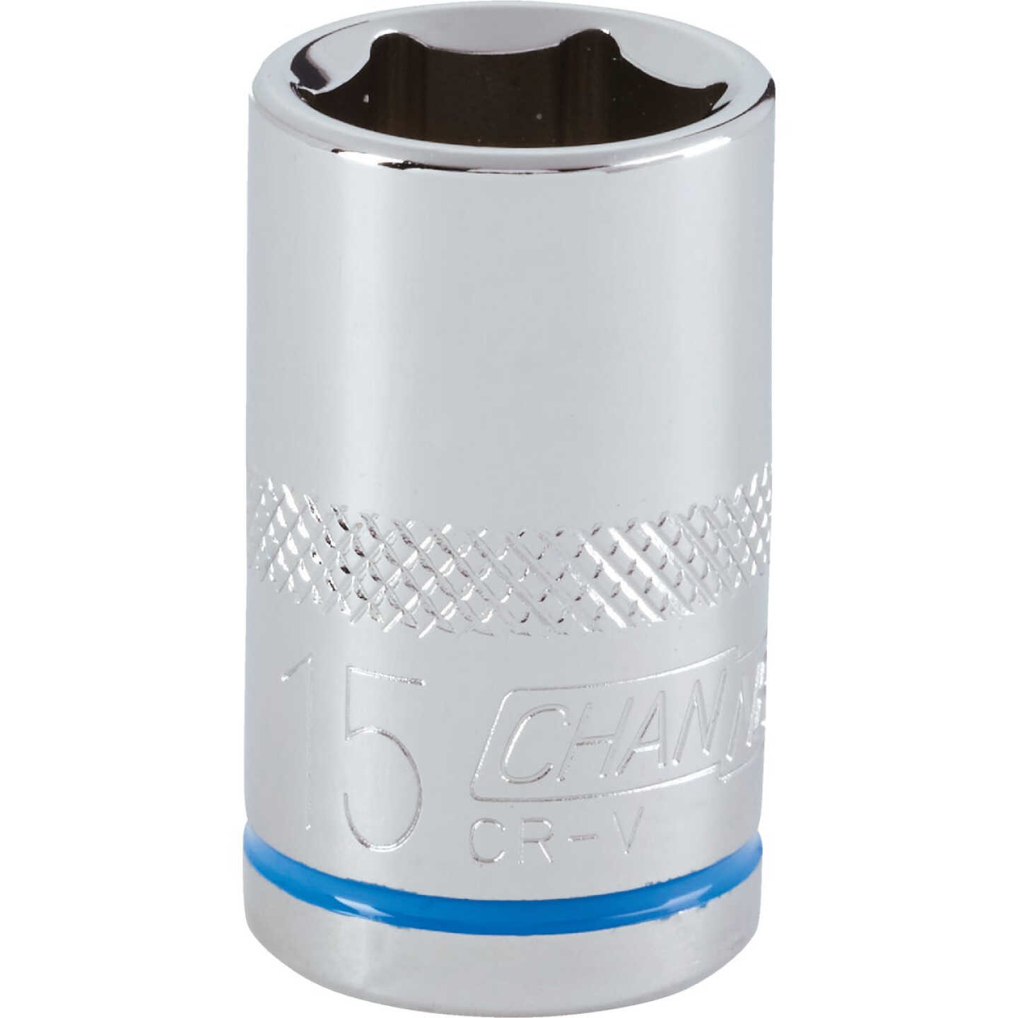 Channellock 1/2 In. Drive 15 mm 6-Point Shallow Metric Socket Image 1