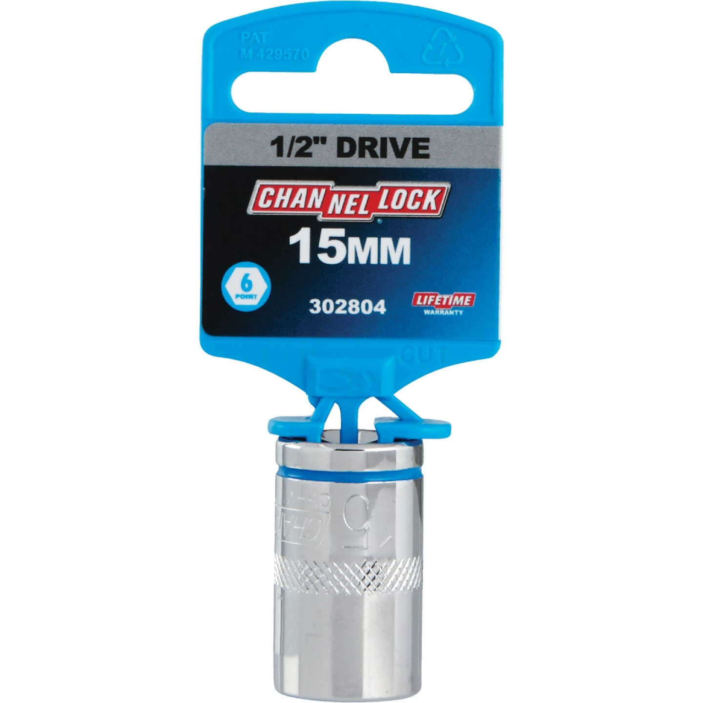 Channellock 1/2 In. Drive 15 mm 6-Point Shallow Metric Socket Image 2