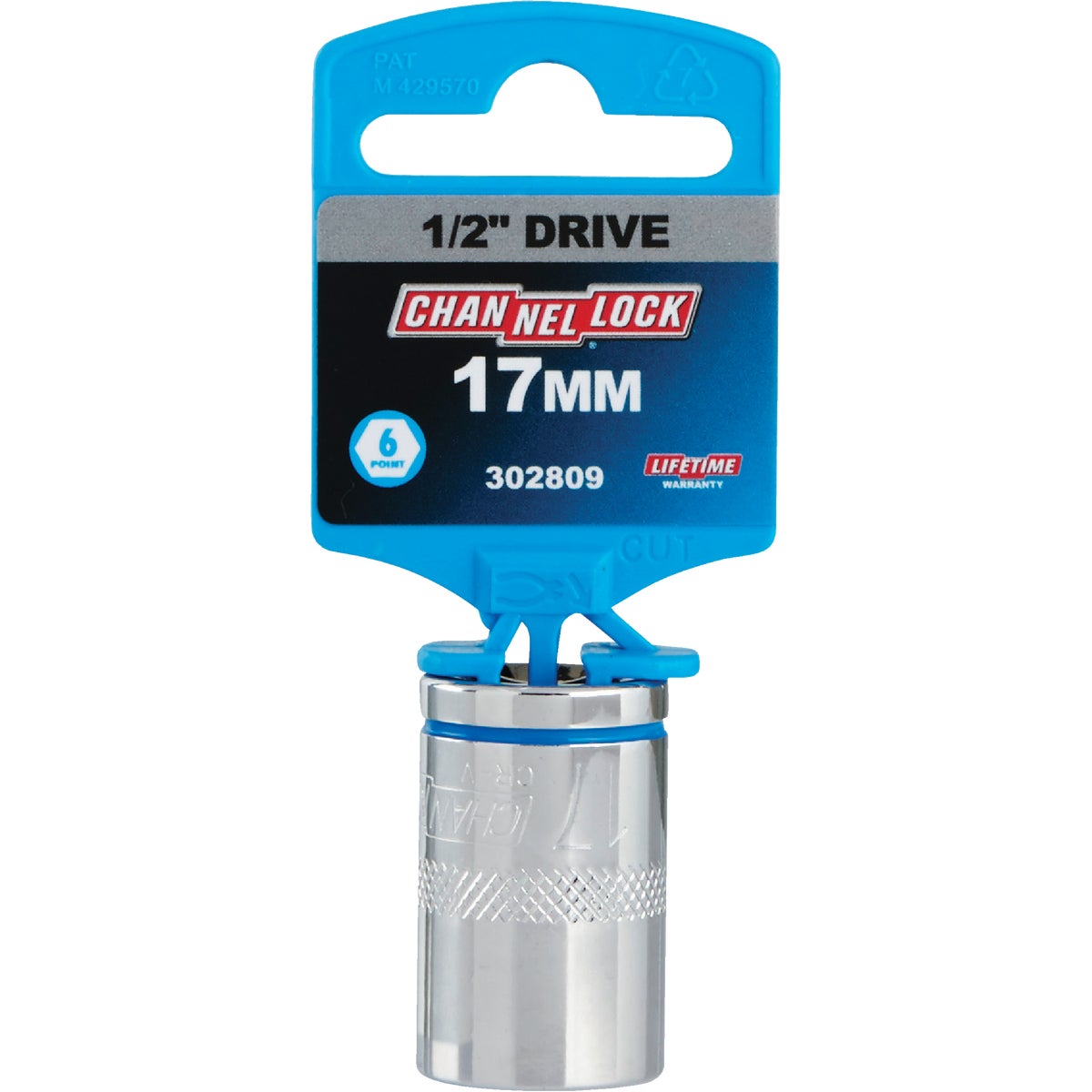 Channellock 1/2 In. Drive 17 mm 6-Point Shallow Metric Socket Image 2