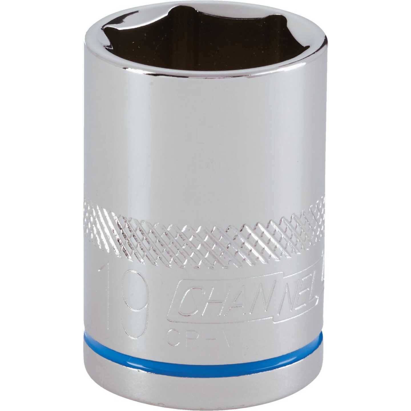 Channellock 1/2 In. Drive 19 mm 6-Point Shallow Metric Socket Image 1