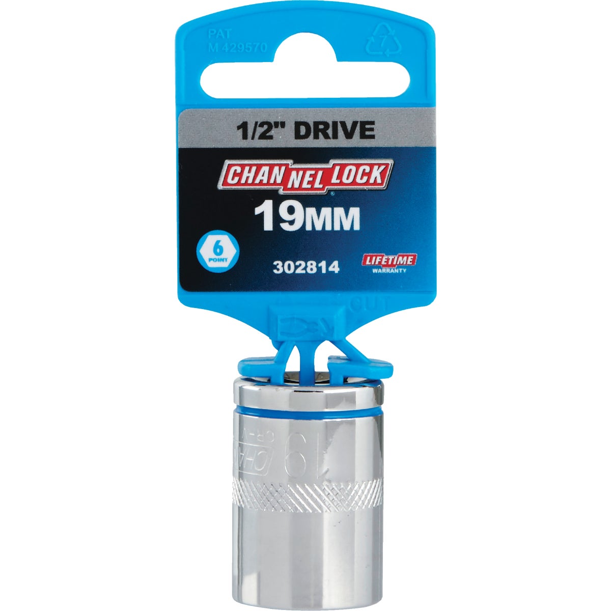 Channellock 1/2 In. Drive 19 mm 6-Point Shallow Metric Socket Image 2