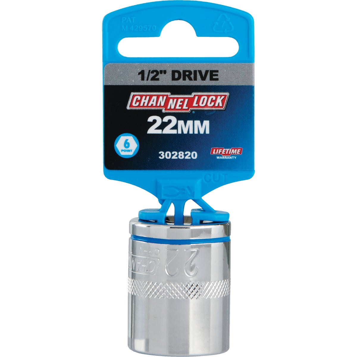 Channellock 1/2 In. Drive 22 mm 6-Point Shallow Metric Socket Image 2