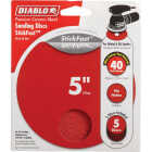 Diablo StickFast 5 In. 40 Grit Sanding Disc (5-Pack) Image 1