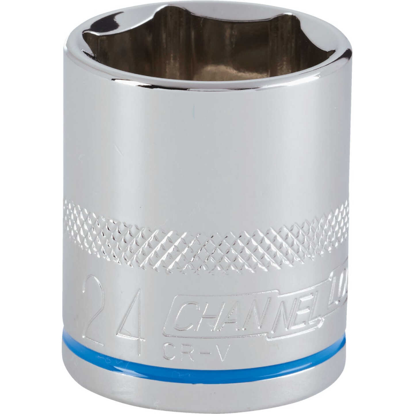 Channellock 1/2 In. Drive 24 mm 6-Point Shallow Metric Socket Image 1