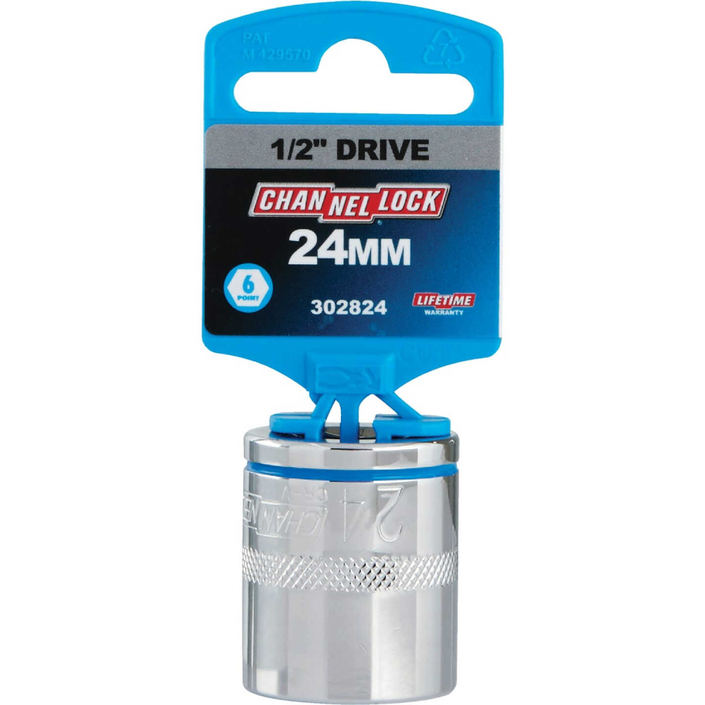 Channellock 1/2 In. Drive 24 mm 6-Point Shallow Metric Socket Image 2