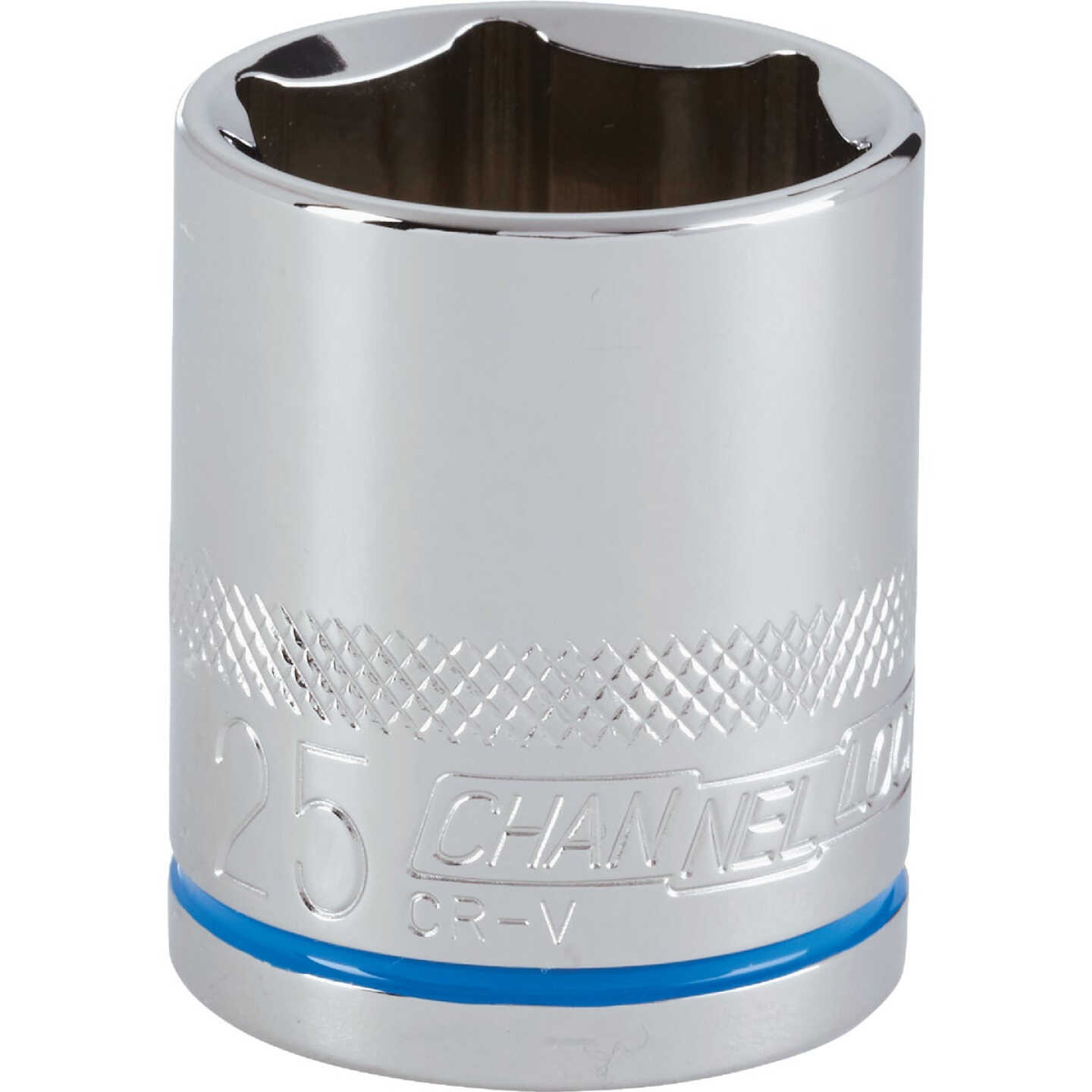 Channellock 1/2 In. Drive 25 mm 6-Point Shallow Metric Socket Image 1