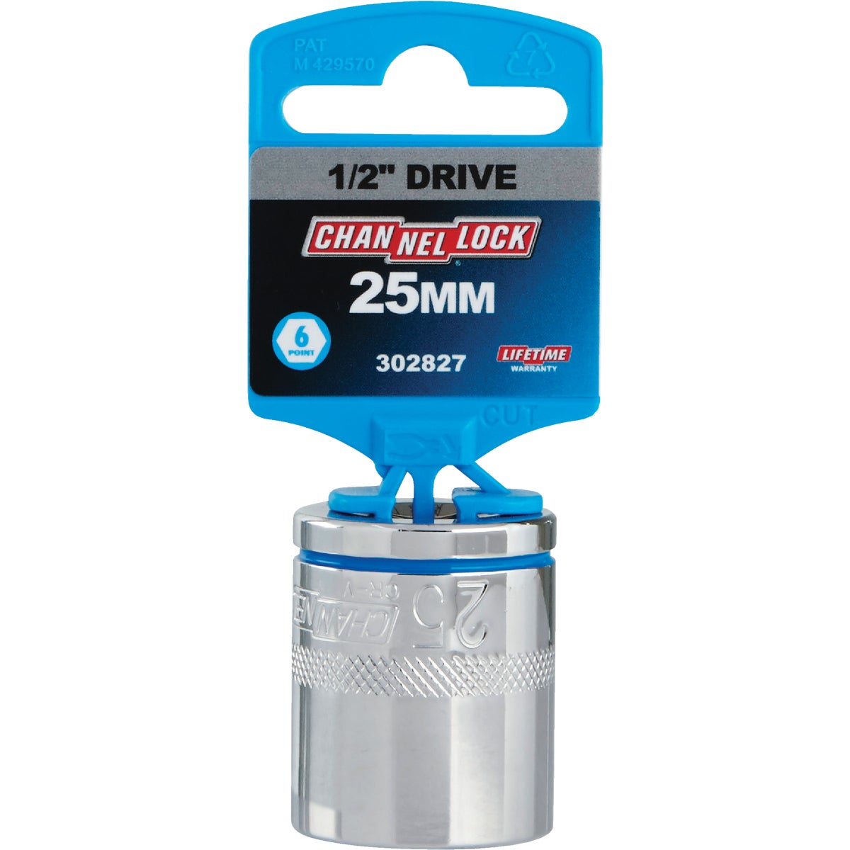 Channellock 1/2 In. Drive 25 mm 6-Point Shallow Metric Socket Image 2