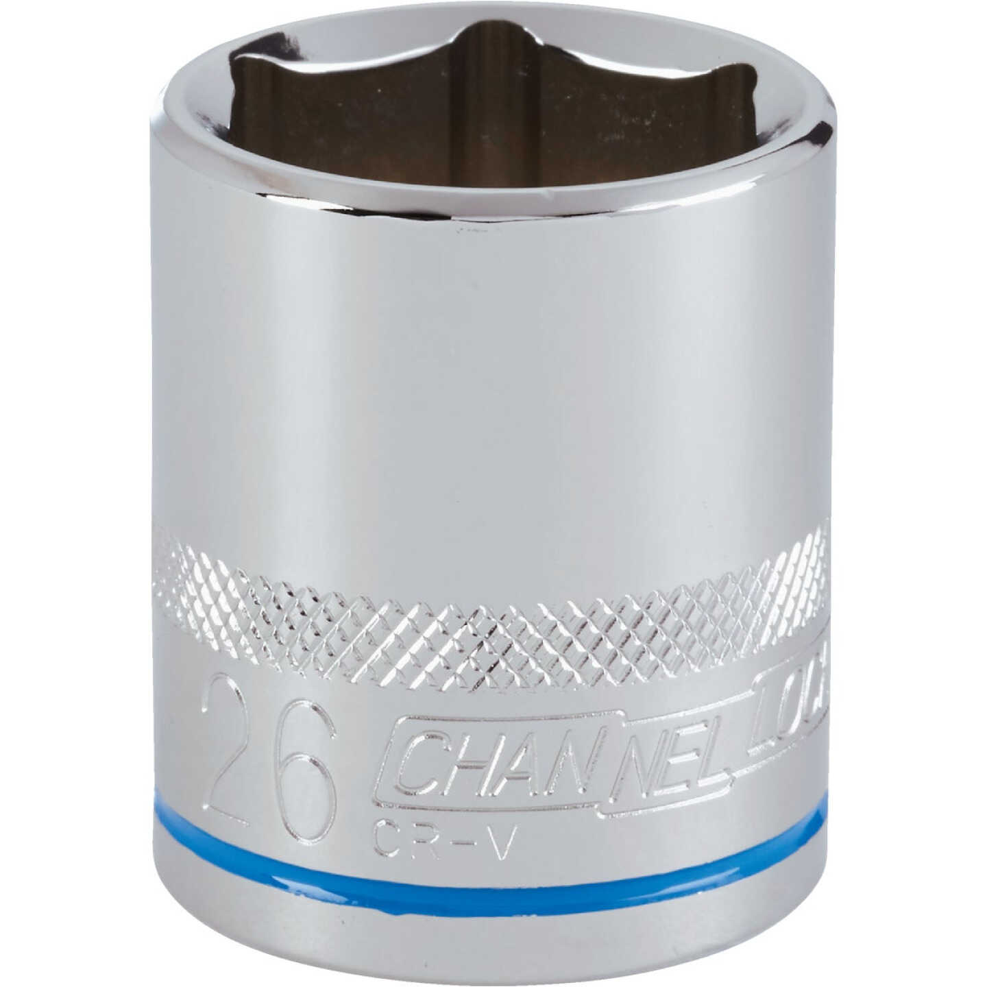 Channellock 1/2 In. Drive 26 mm 6-Point Shallow Metric Socket Image 1