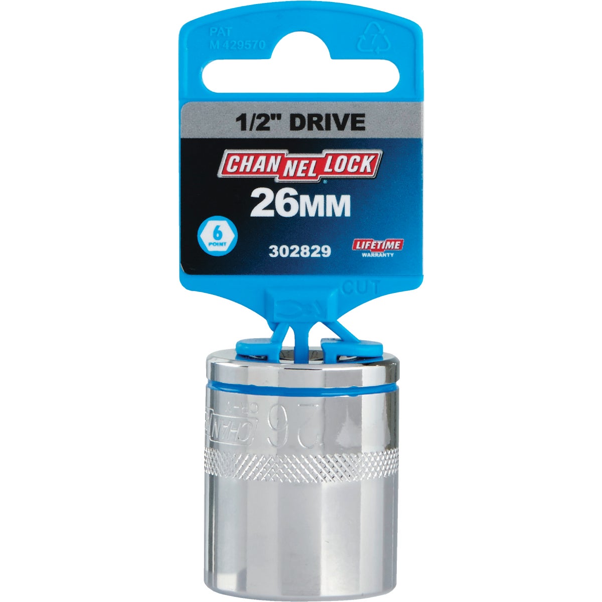 Channellock 1/2 In. Drive 26 mm 6-Point Shallow Metric Socket Image 2