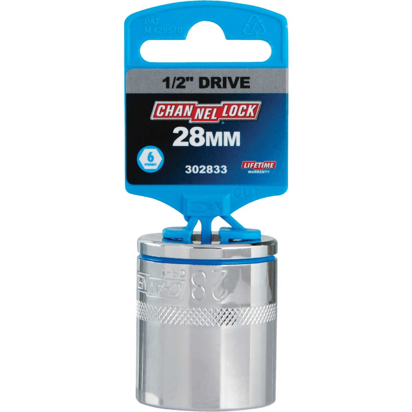 Channellock 1/2 In. Drive 28 mm 6-Point Shallow Metric Socket Image 2