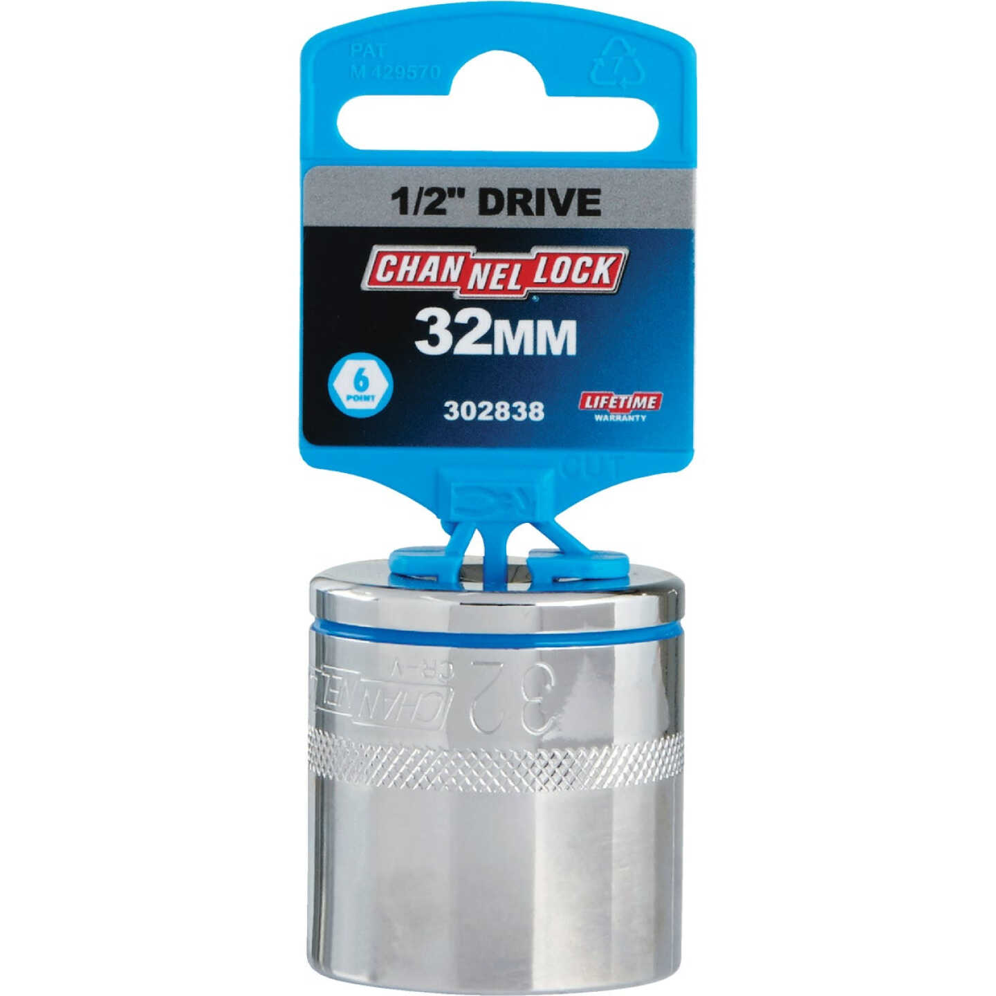 Channellock 1/2 In. Drive 32 mm 6-Point Shallow Metric Socket Image 2