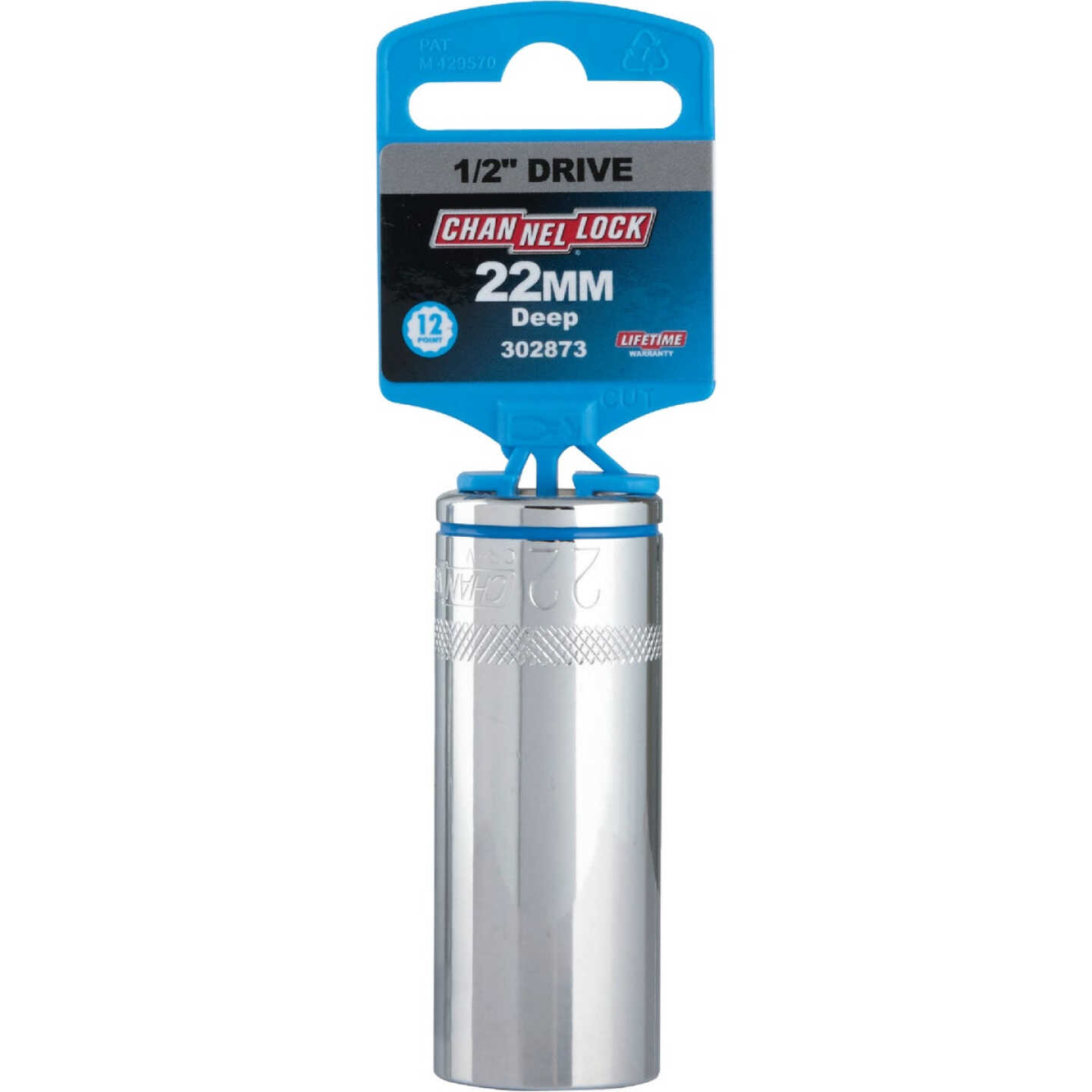 Channellock 1/2 In. Drive 22 mm 12-Point Deep Metric Socket Image 2