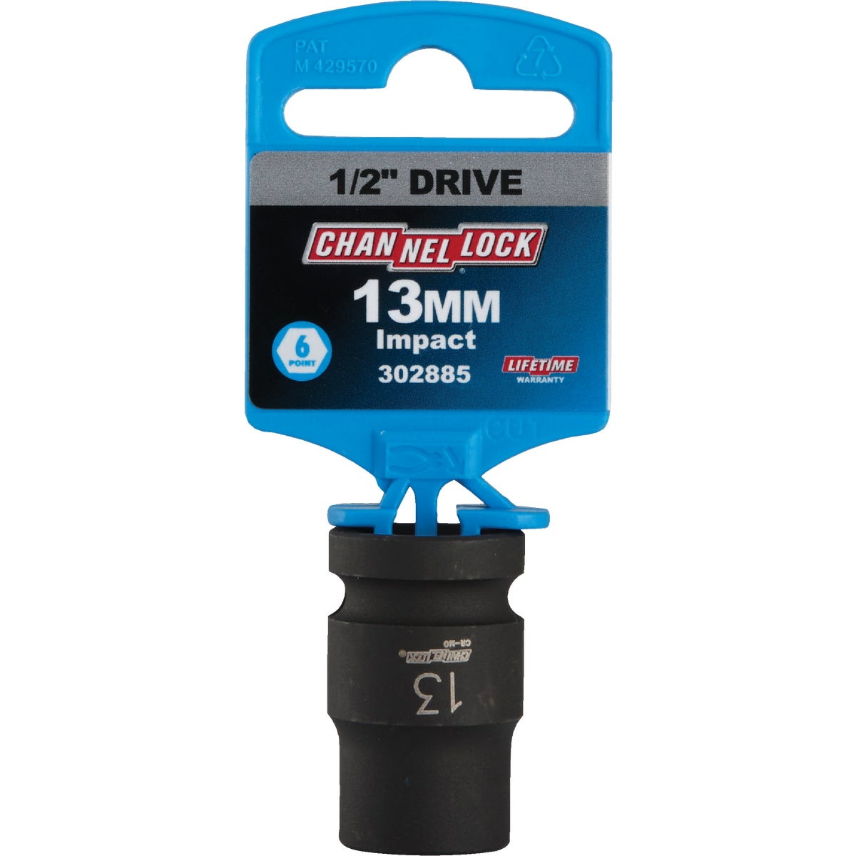 Channellock 1/2 In. Drive 13 mm 6-Point Shallow Metric Impact Socket Image 2
