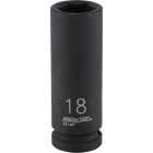 Channellock 1/2 In. Drive 18 mm 6-Point Deep Metric Impact Socket Image 1