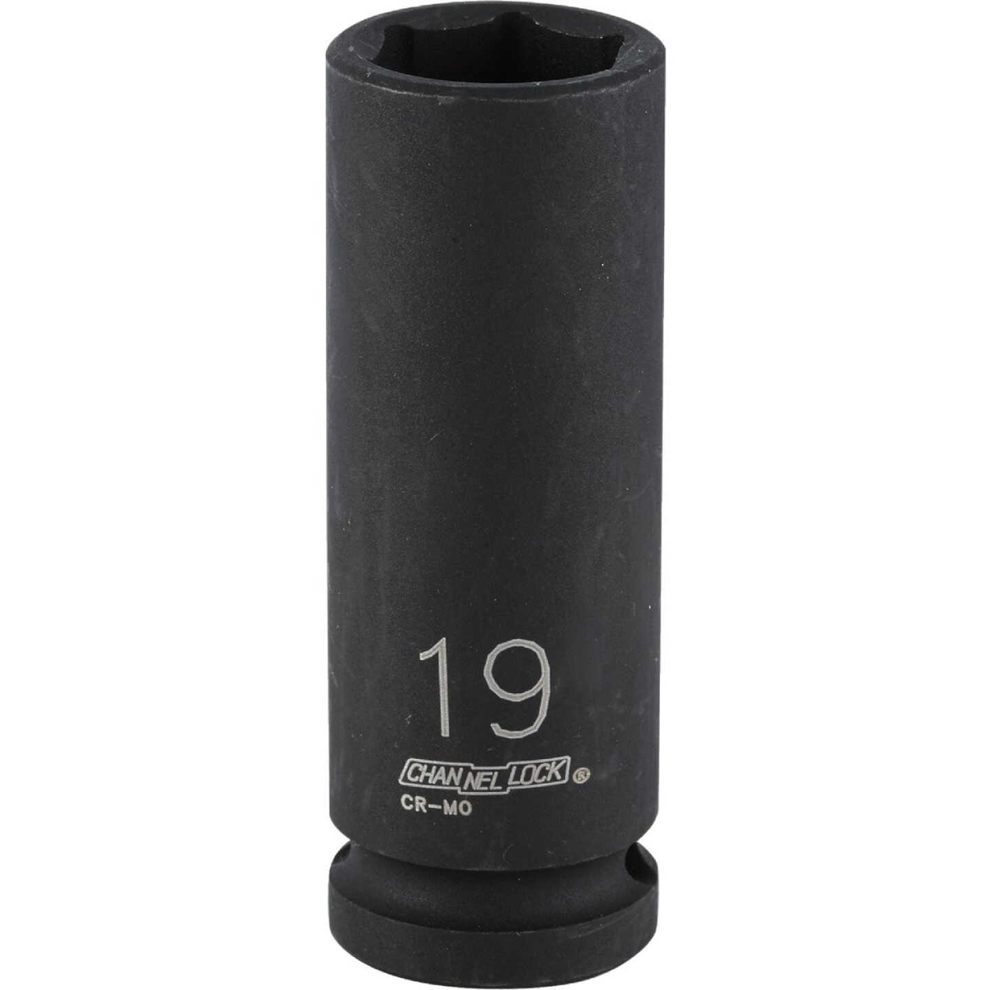 Channellock 1/2 In. Drive 19 mm 6-Point Deep Metric Impact Socket Image 1
