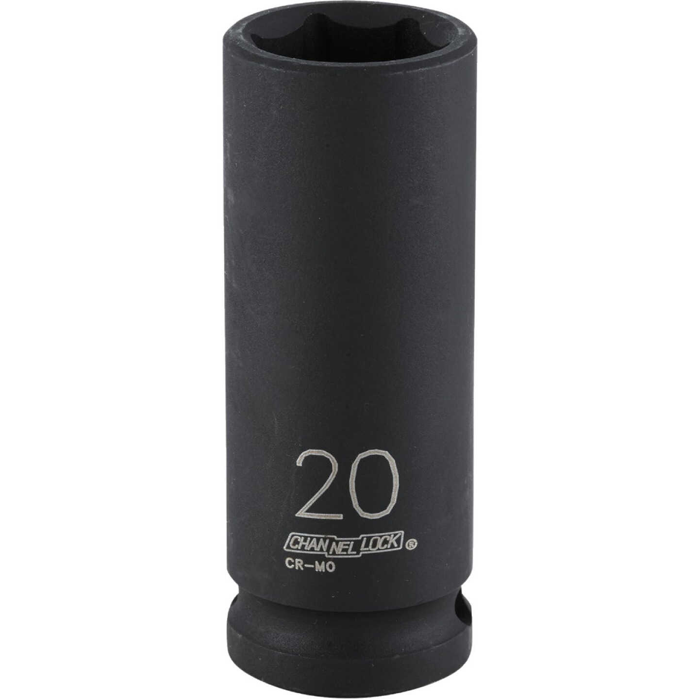 Channellock 1/2 In. Drive 20 mm 6-Point Deep Metric Impact Socket Image 1