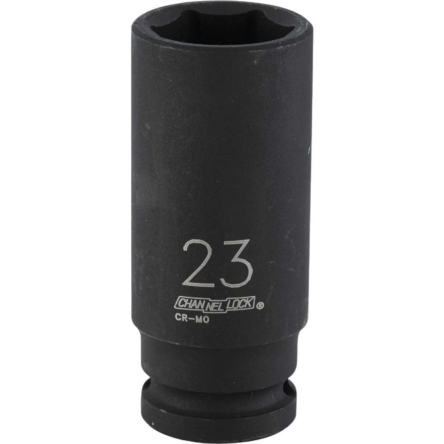Channellock 1/2 In. Drive 23 mm 6-Point Deep Metric Impact Socket Image 1