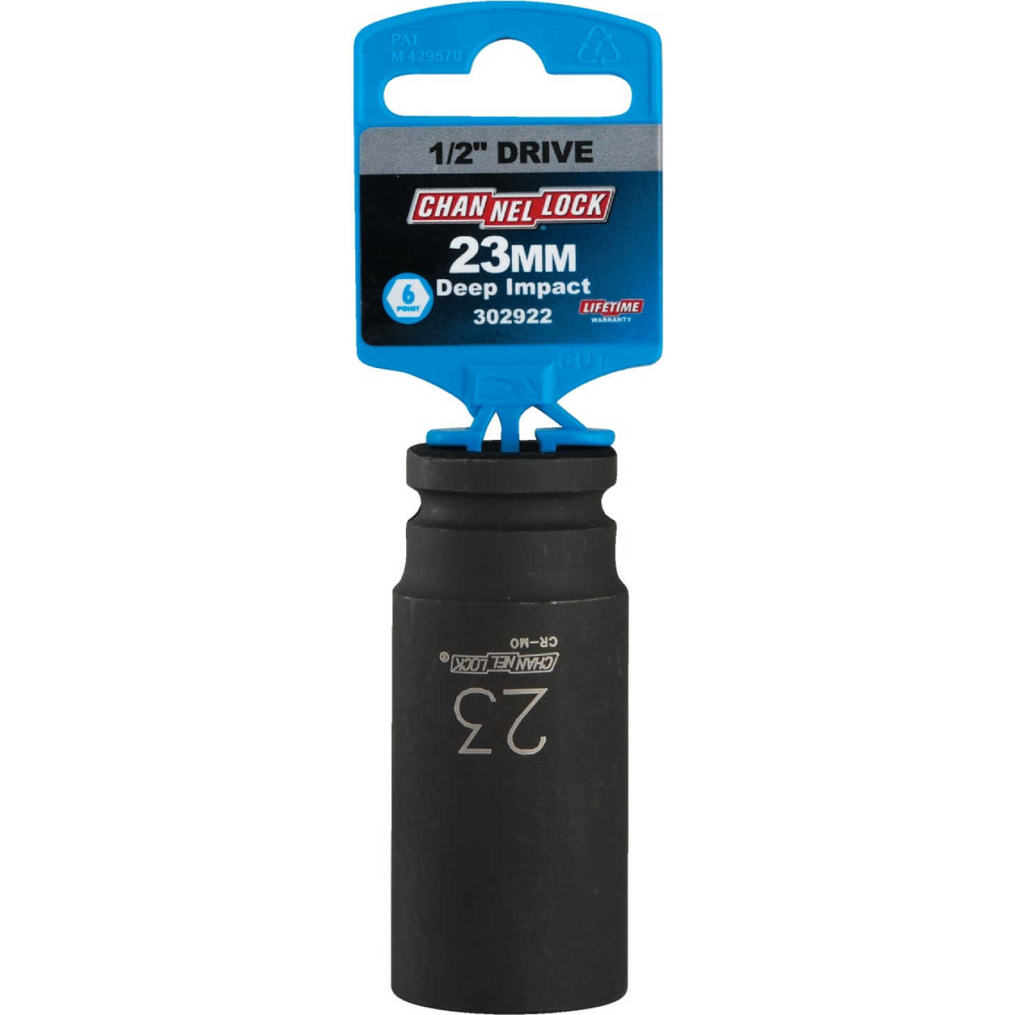 Channellock 1/2 In. Drive 23 mm 6-Point Deep Metric Impact Socket Image 2