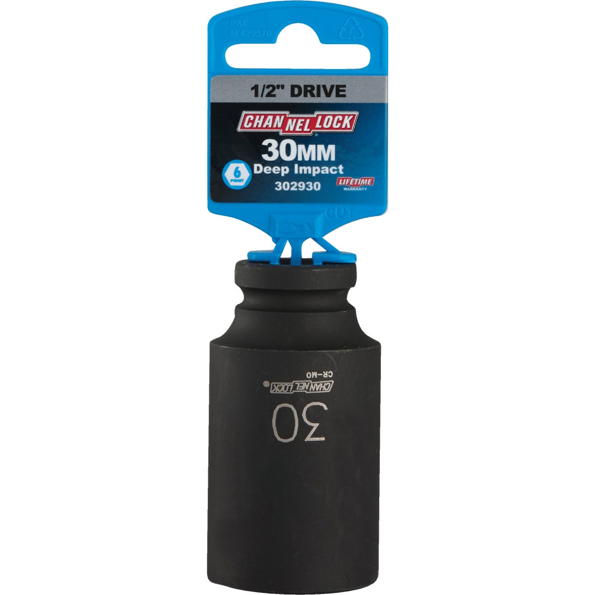 Channellock 1/2 In. Drive 30 mm 6-Point Deep Metric Impact Socket Image 2