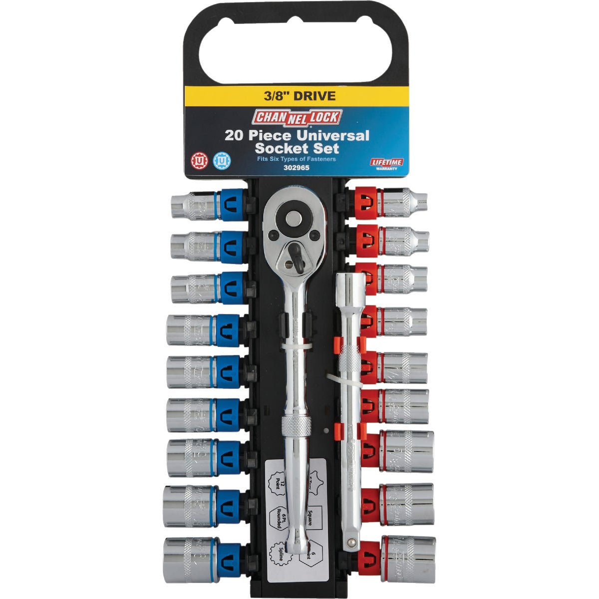 Channellock Standard/Metric 3/8 In. Drive Universal Ratchet & Socket Set (20-Piece) Image 8