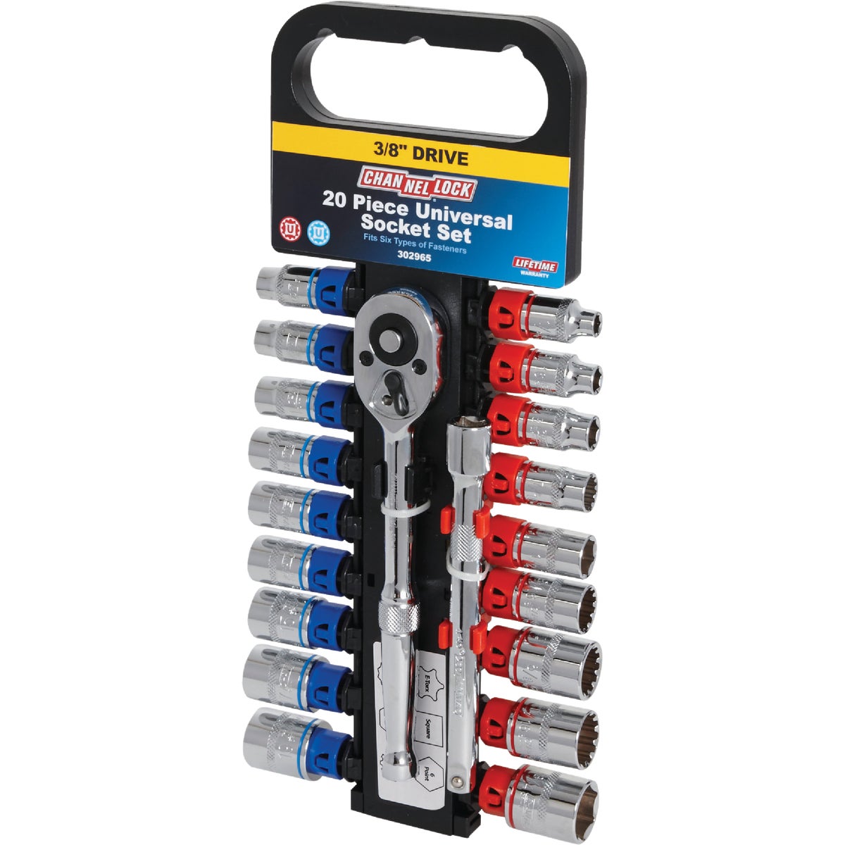Channellock Standard/Metric 3/8 In. Drive Universal Ratchet & Socket Set (20-Piece) Image 9