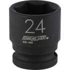 Channellock 1/2 In. Drive 24 mm 6-Point Shallow Metric Impact Socket Image 1
