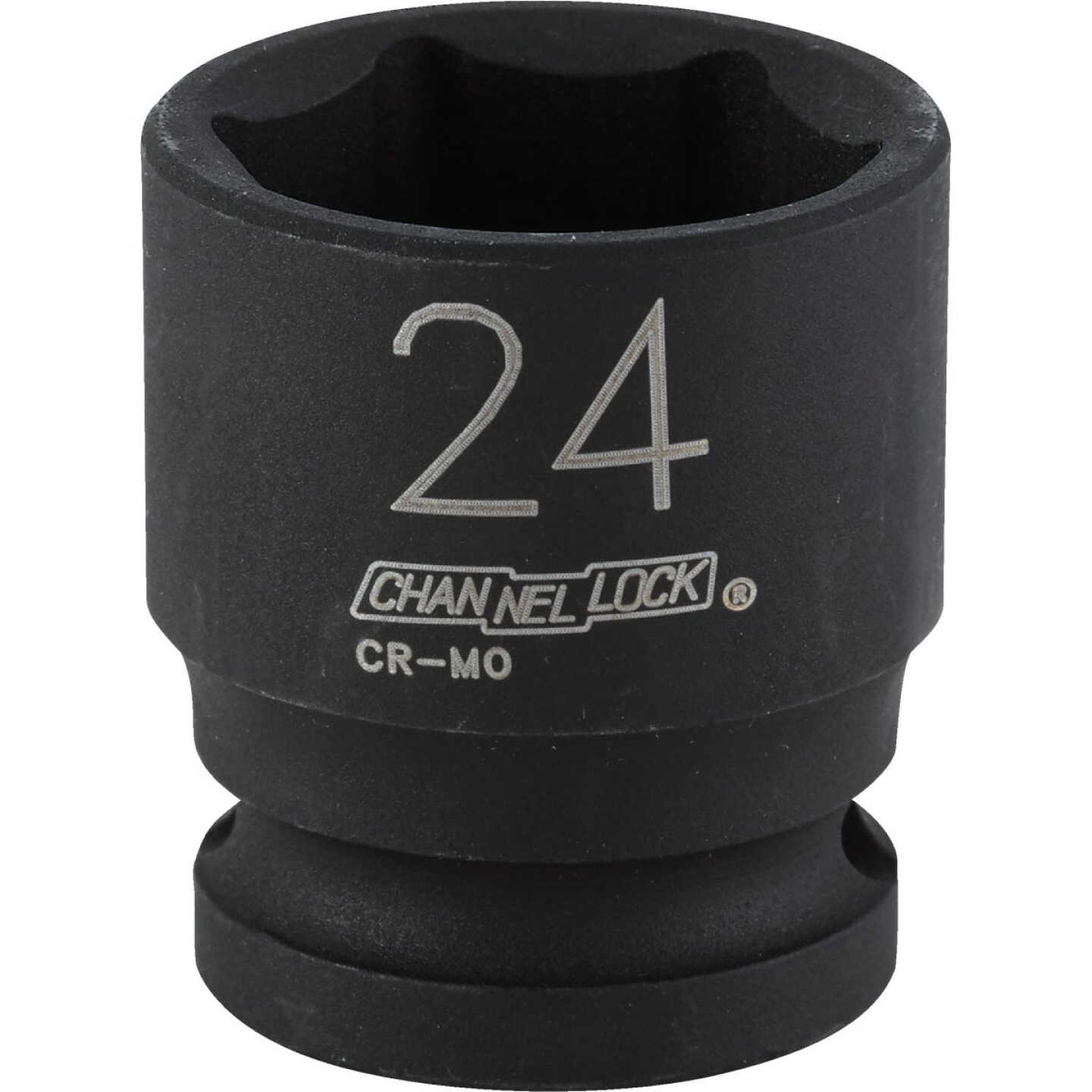 Channellock 1/2 In. Drive 24 mm 6-Point Shallow Metric Impact Socket Image 1
