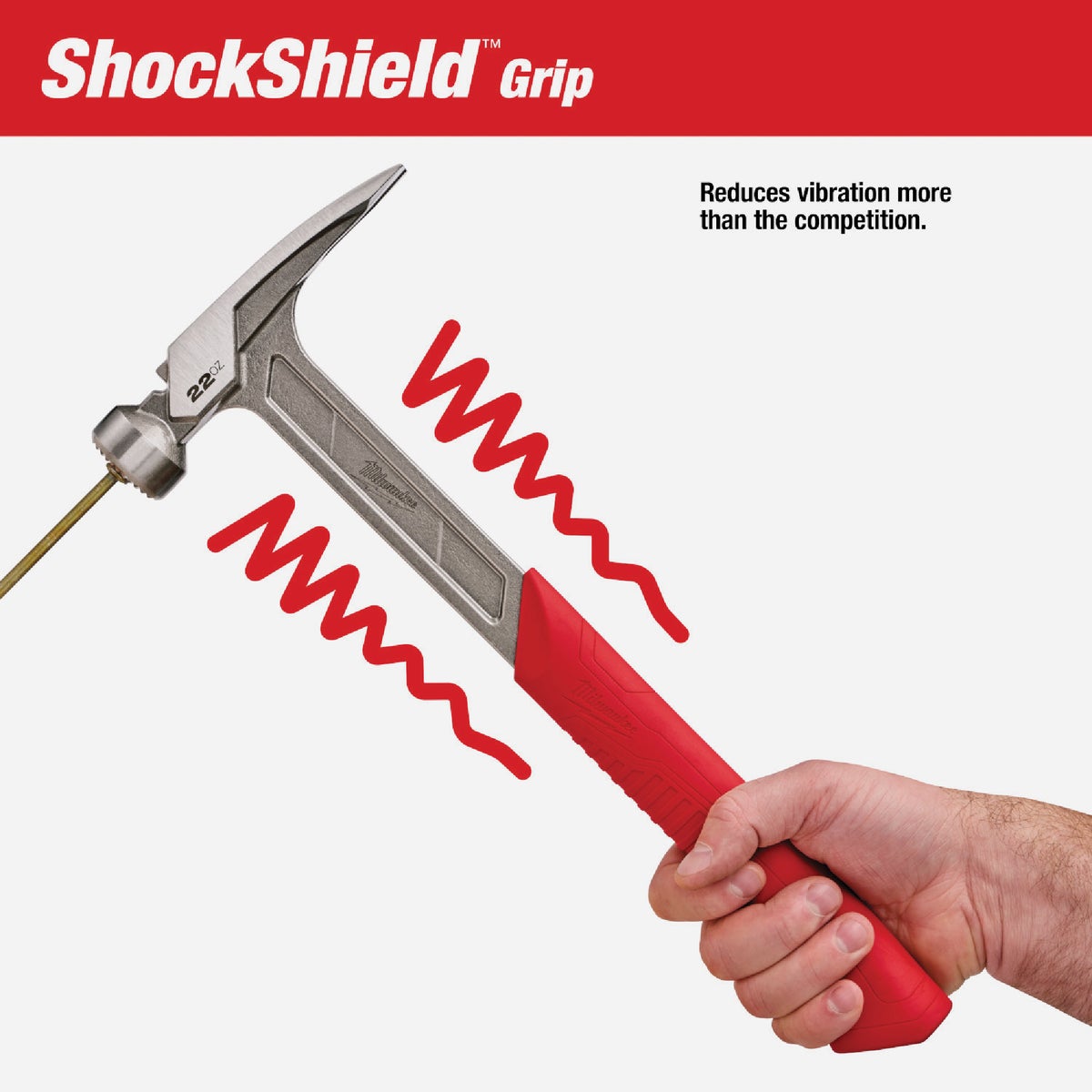 Milwaukee 22 Oz. Milled-Face Framing Hammer with Steel I-Beam Handle Image 5