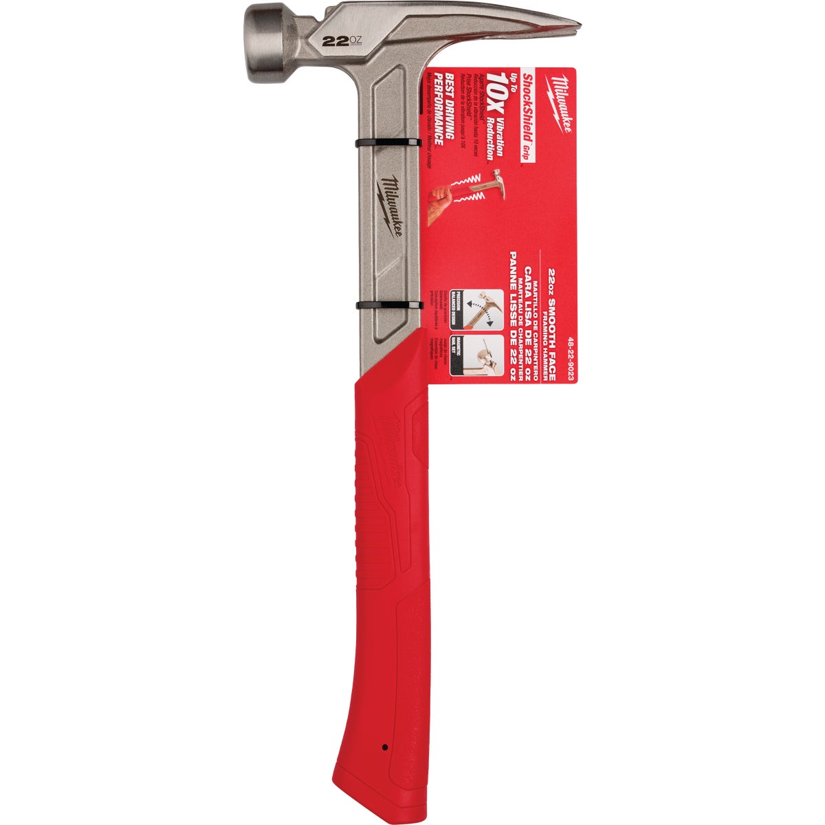 Milwaukee 22 Oz. Smooth-Face Framing Hammer with Steel I-Beam Handle Image 6